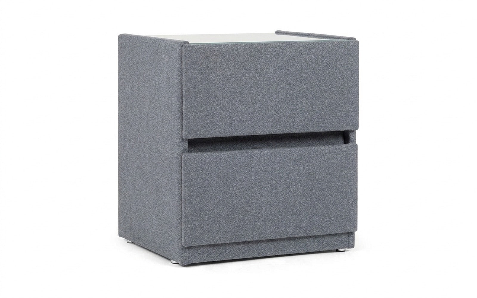 Oscar nightstand in Aura 15 fabric, product photo on white background