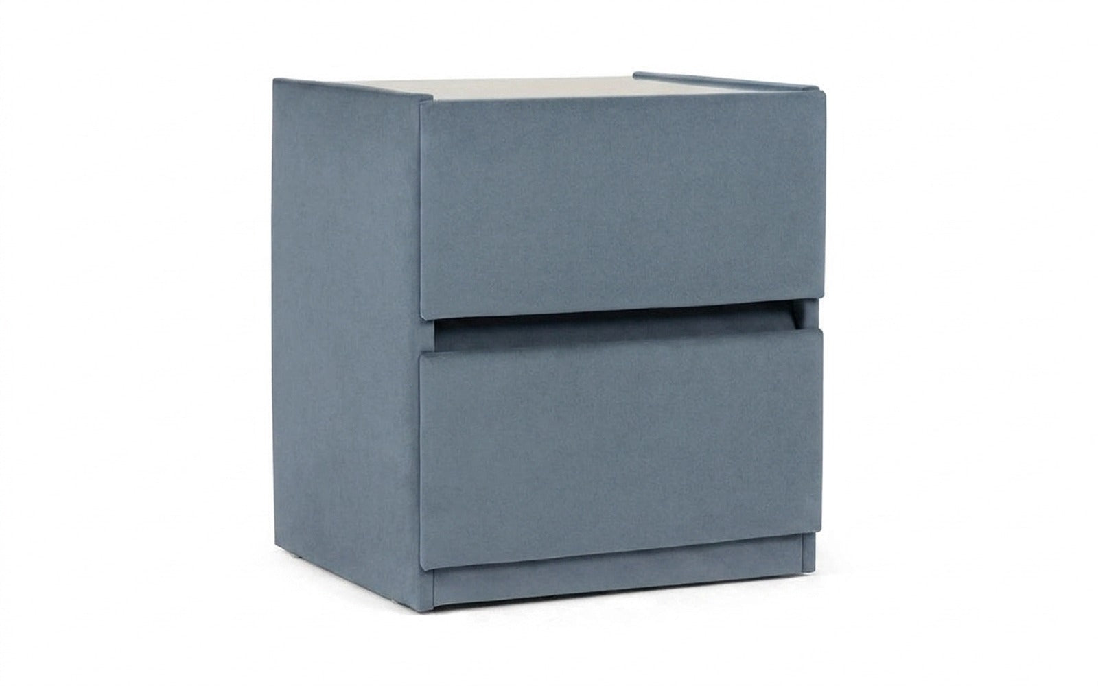 Oscar nightstand in Casanova Ice fabric, product photo on white background