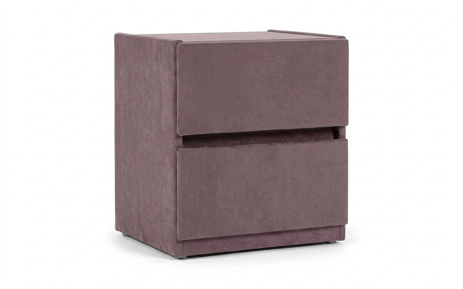 Oscar nightstand in Casanova Lilac fabric, product photo on white background
