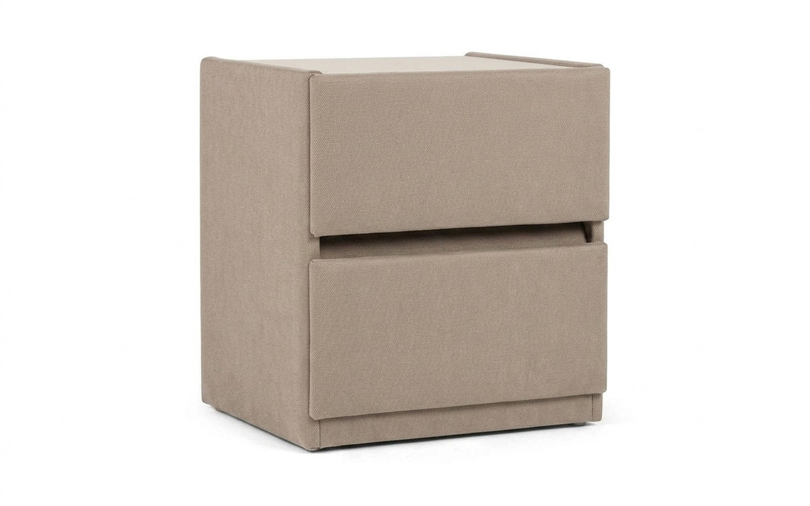 Oscar nightstand in Dumont 02 fabric, product photo on white background
