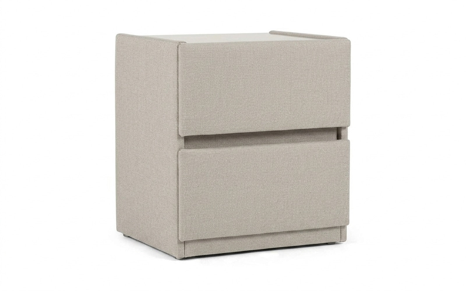 Oscar nightstand in Forte 01 fabric, product photo on white background