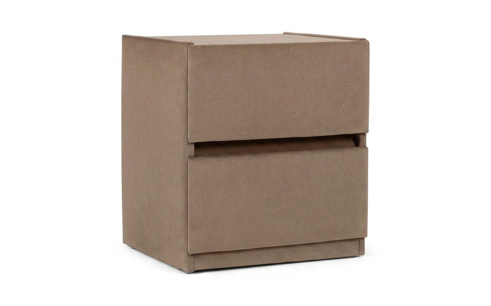 Oscar nightstand in Galaktika Beige fabric, product photo on white background