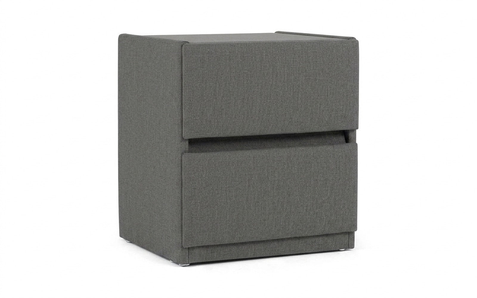 Oscar nightstand in Prime Dark fabric, product photo on white background
