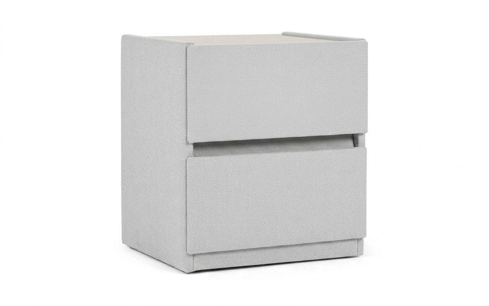 Oscar nightstand in Royal I Haze fabric, product photo on white background