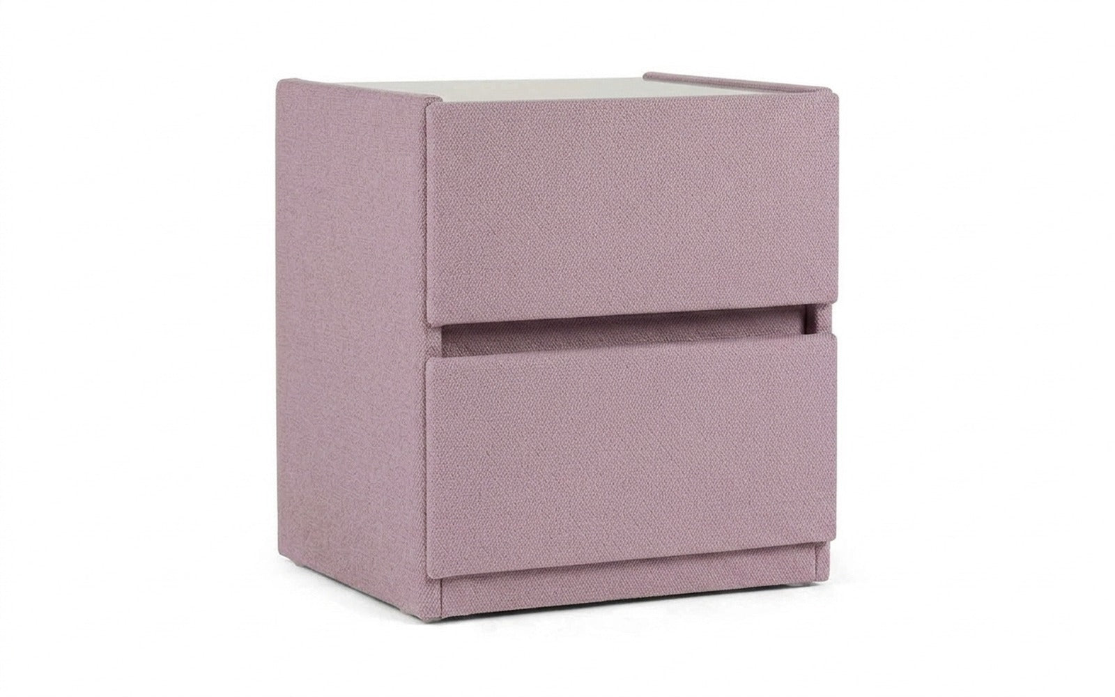 Oscar nightstand in Royal I Lavanda fabric, product photo on white background