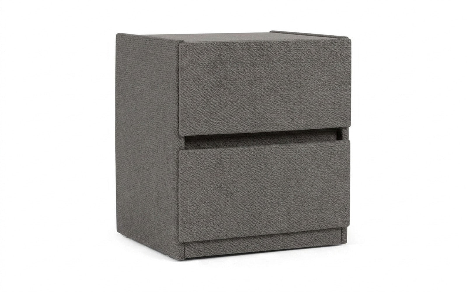 Oscar nightstand in Royal I Mist fabric, product photo on white background