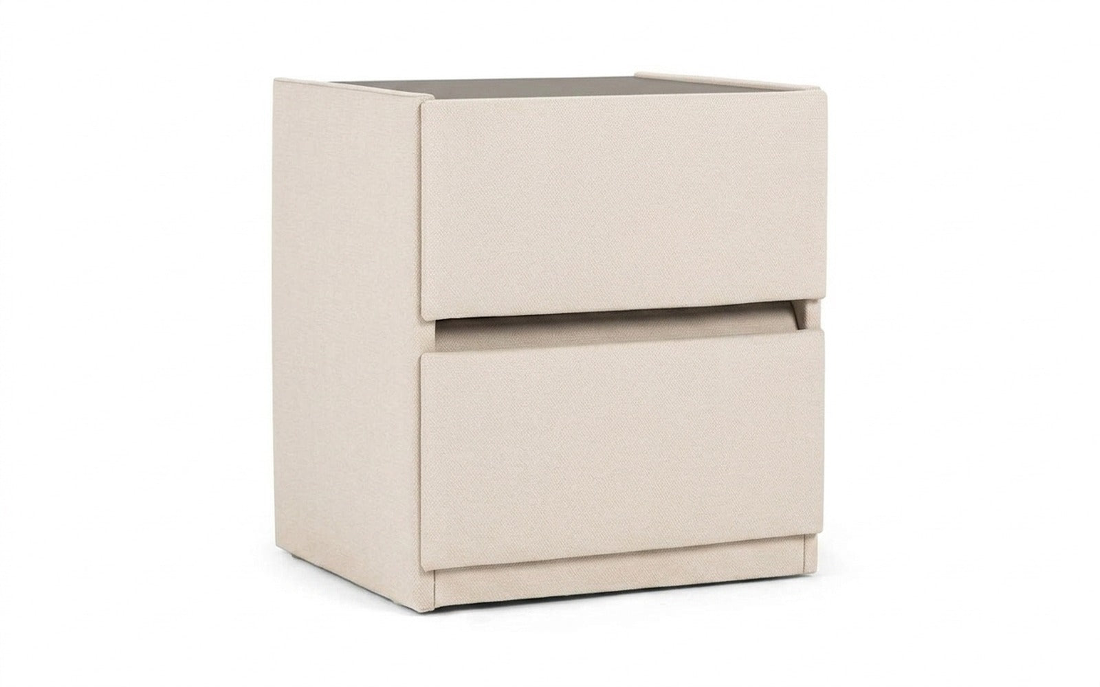 Oscar nightstand in Royal I Plombir fabric, product photo on white background