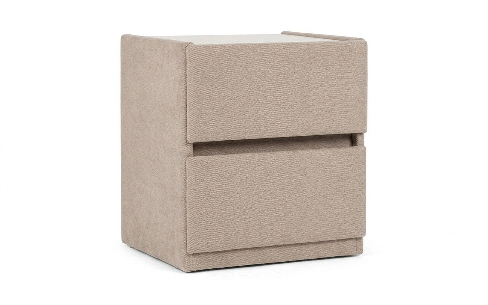 Oscar nightstand in Royal I Sandy fabric, product photo on white background
