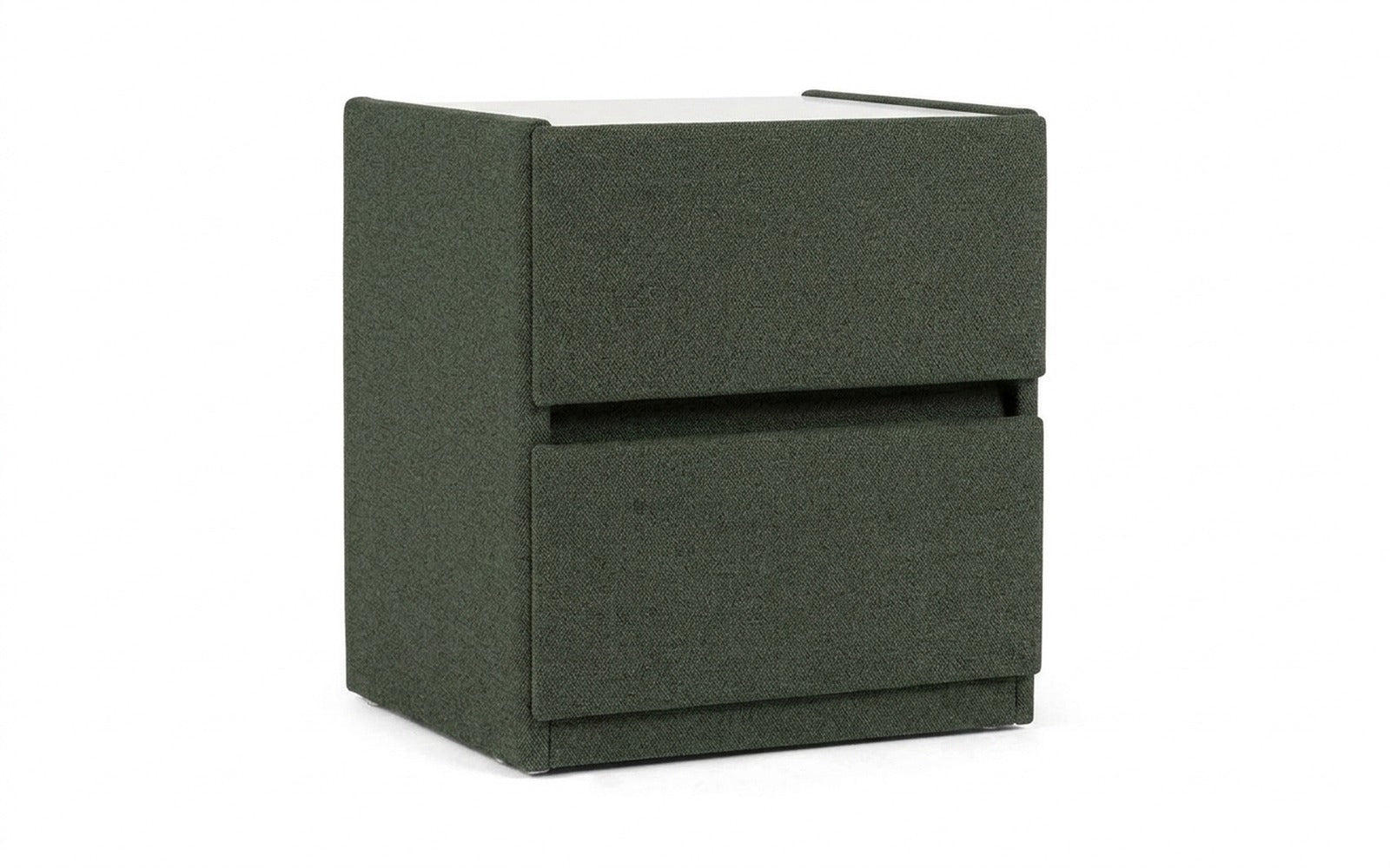 Oscar nightstand in Royal I Sherwood fabric, product photo on white background