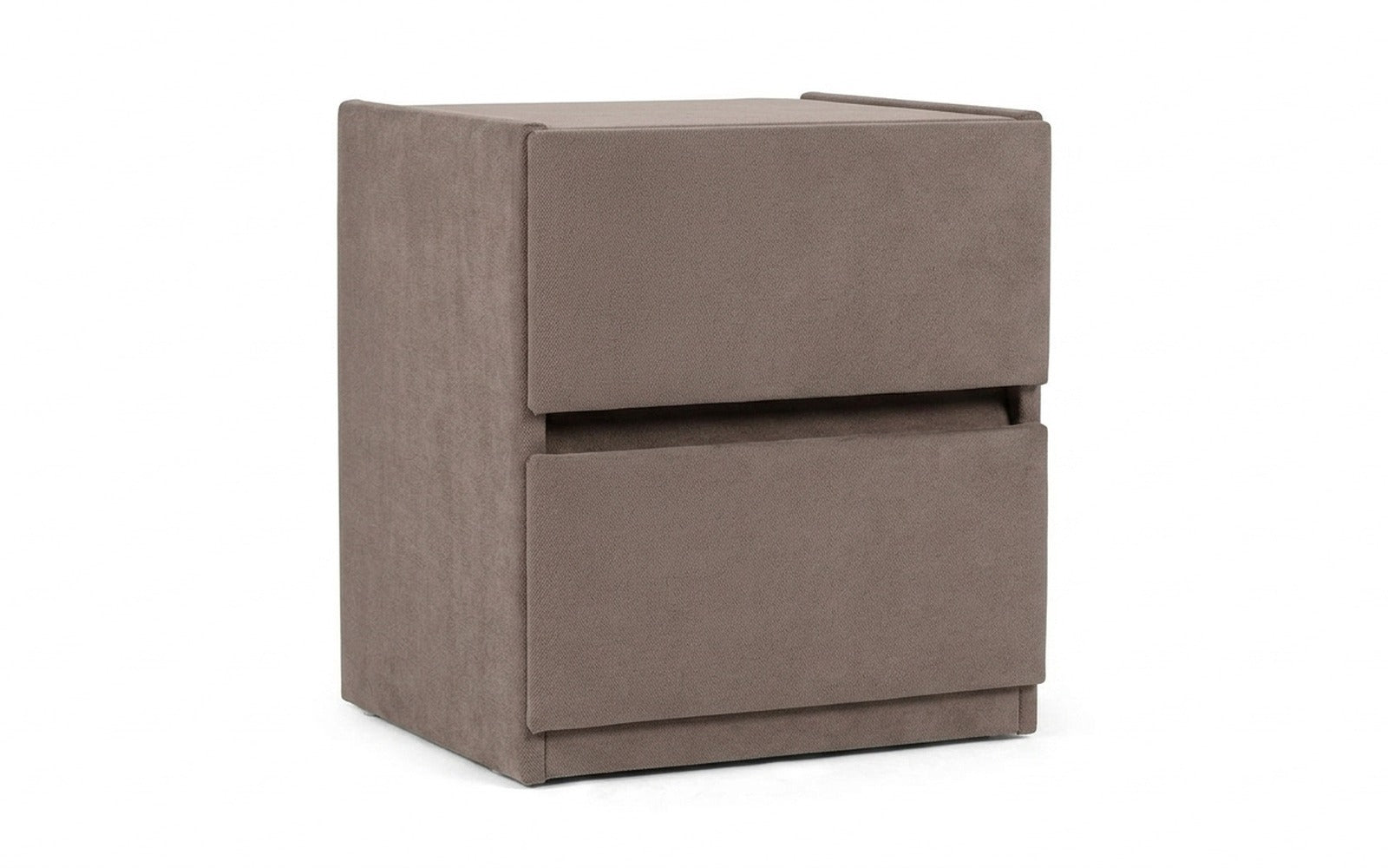 Oscar nightstand in Royal I Shiitake fabric, product photo on white background