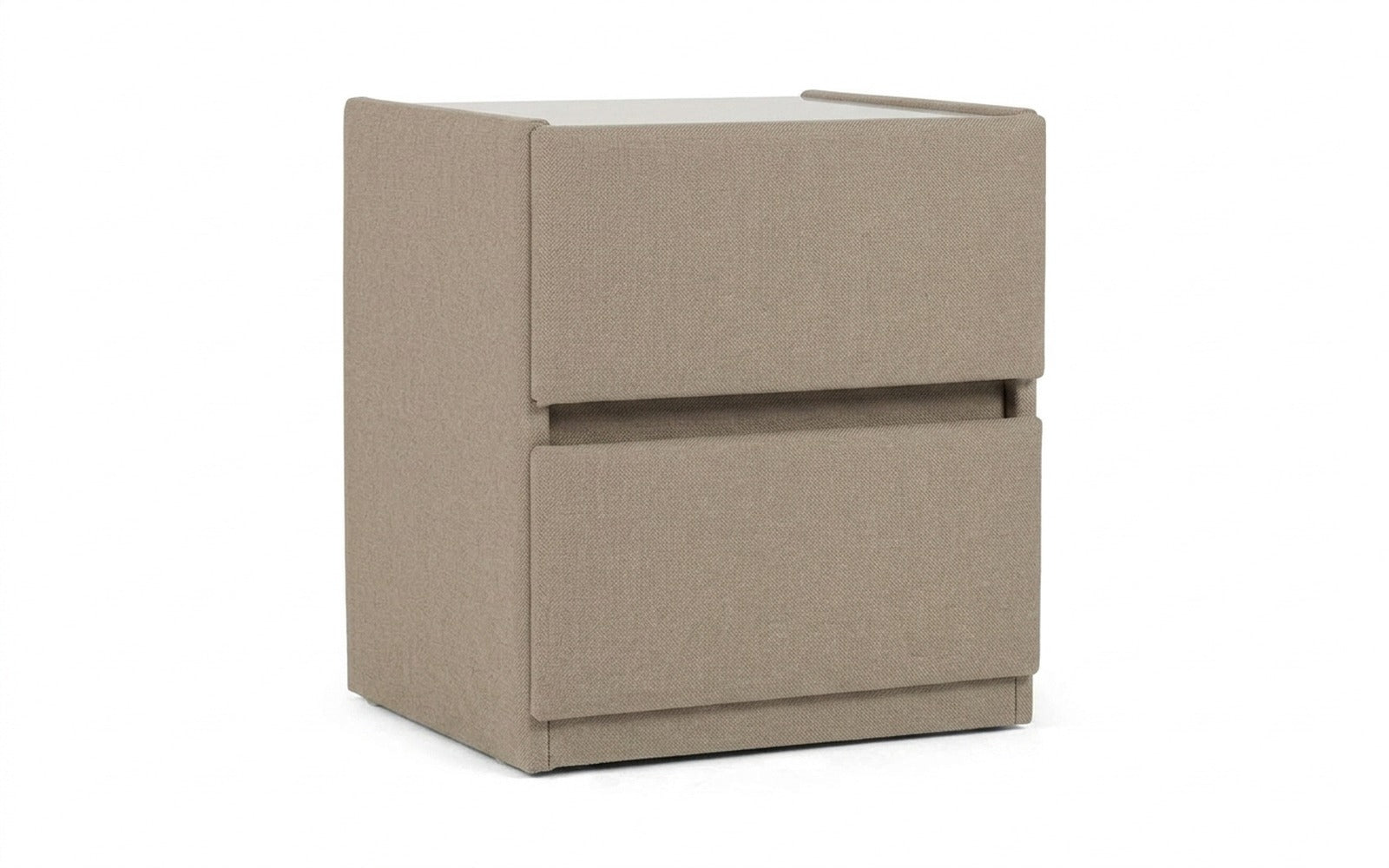 Oscar nightstand in Sky Velvet 21 fabric, product photo on white background
