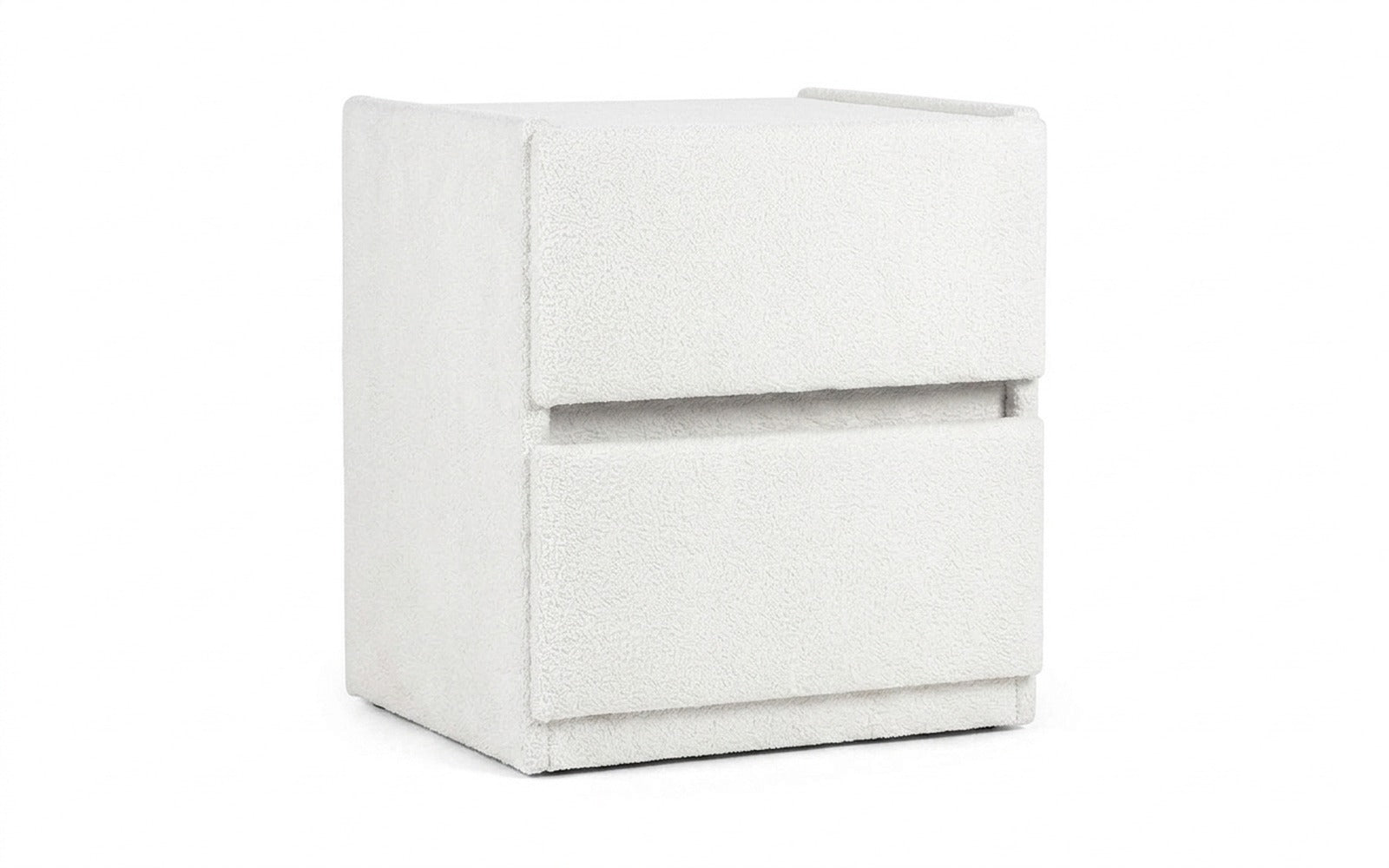 Oscar nightstand in Soul 000 fabric, product photo on white background