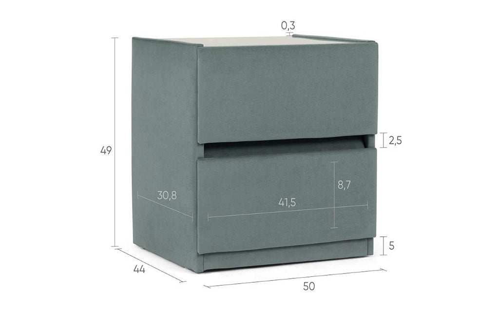 Oscar nightstand, product photo on white background, view 1