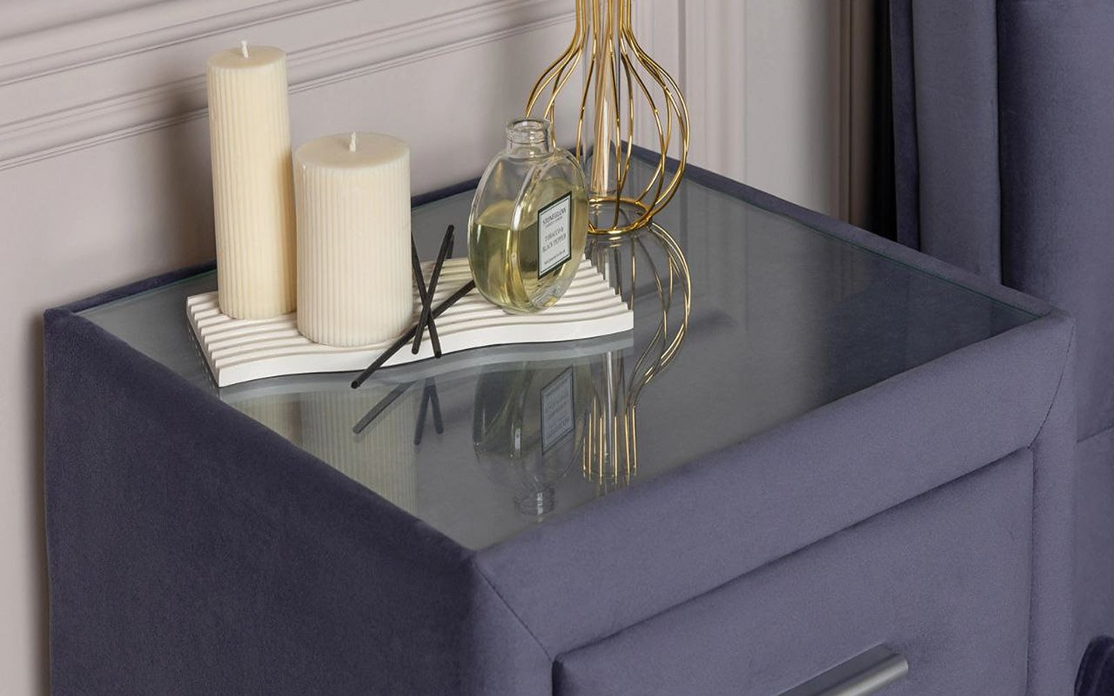 Richmond nightstand in a bedroom interior, view 2