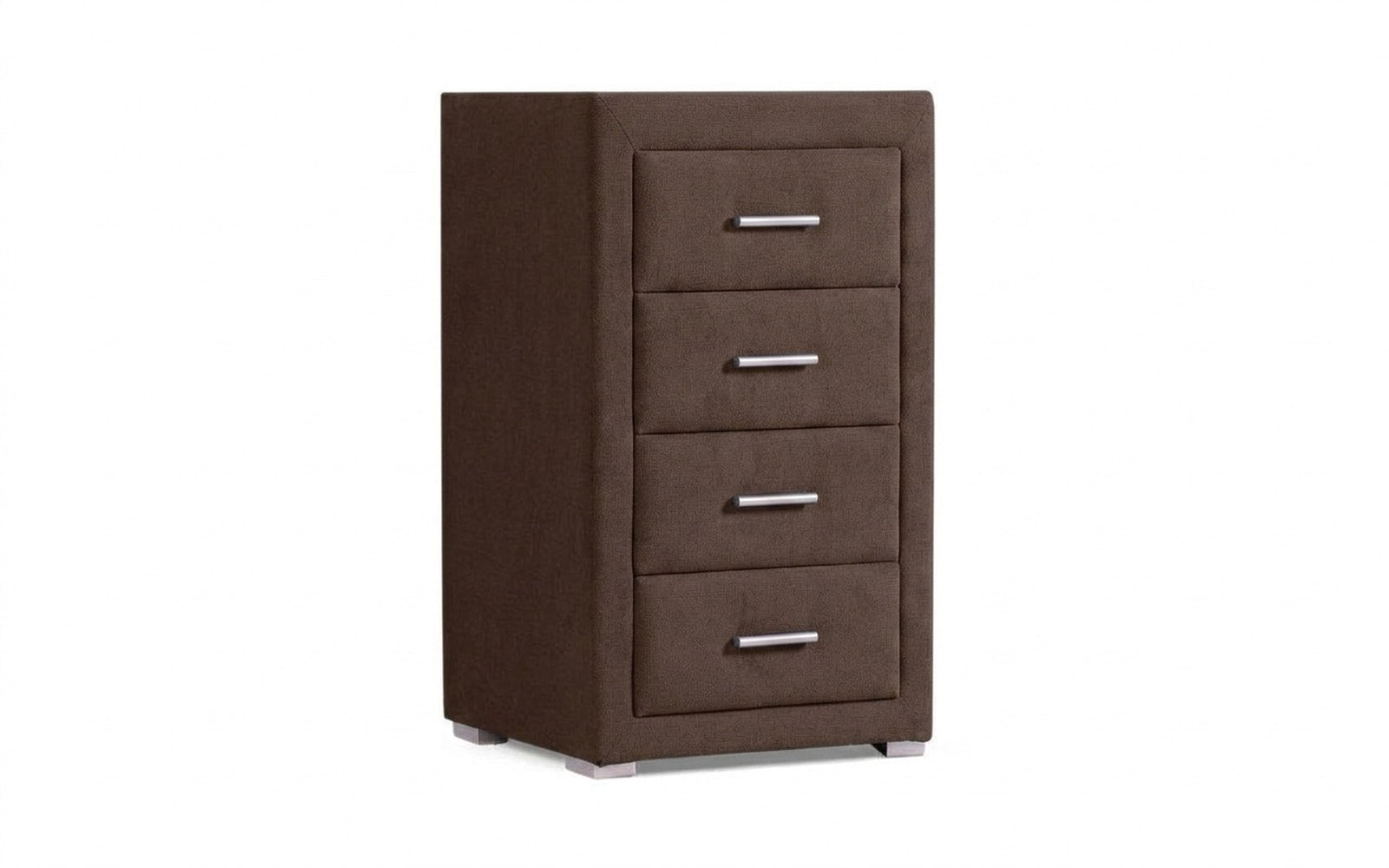 Richmond nightstand in Casanova Chocolate fabric, product photo on white background