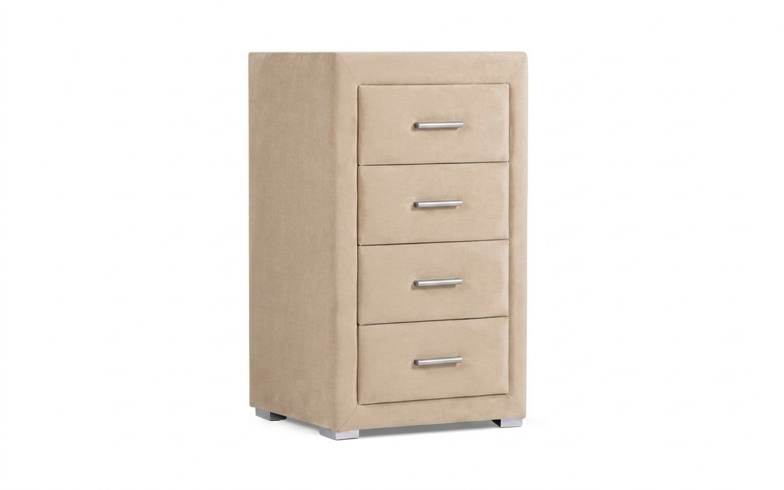 Richmond nightstand in Casanova Milk fabric, product photo on white background