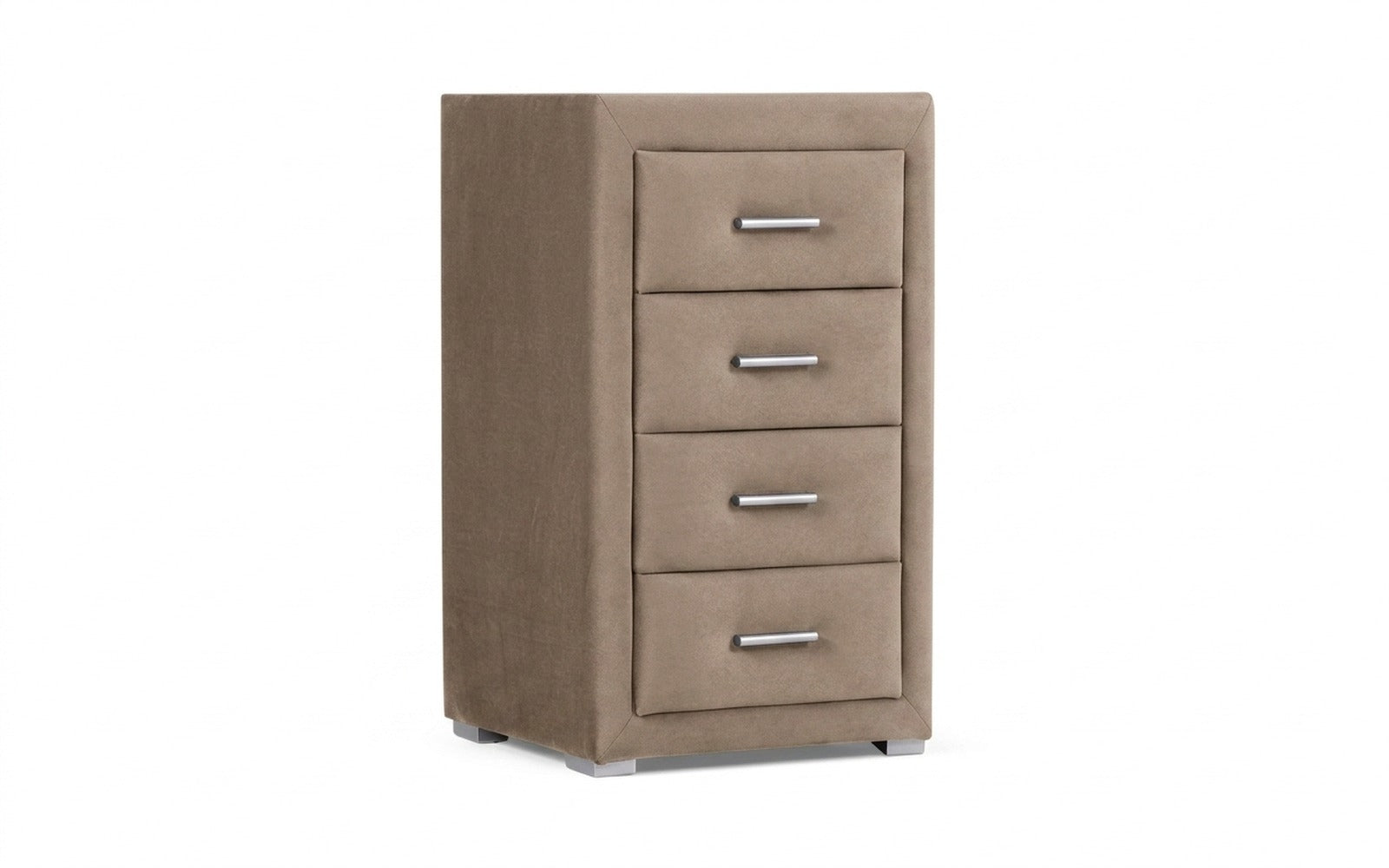 Richmond nightstand in Galaktika Beige fabric, product photo on white background
