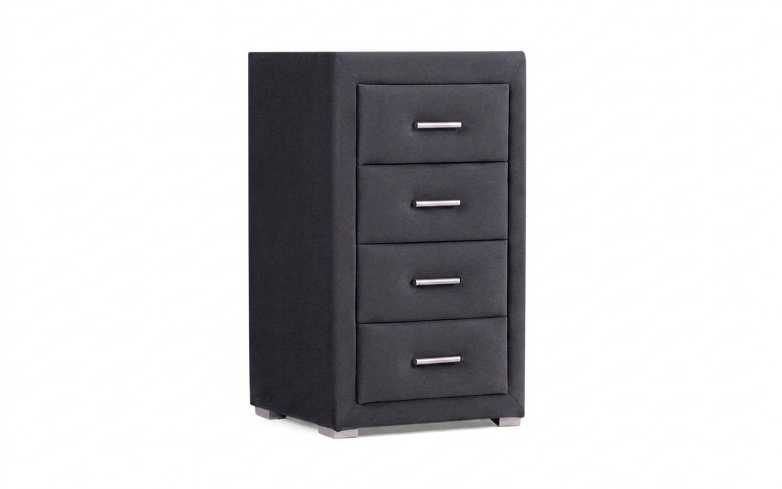 Richmond nightstand in Galaktika Blue fabric, product photo on white background