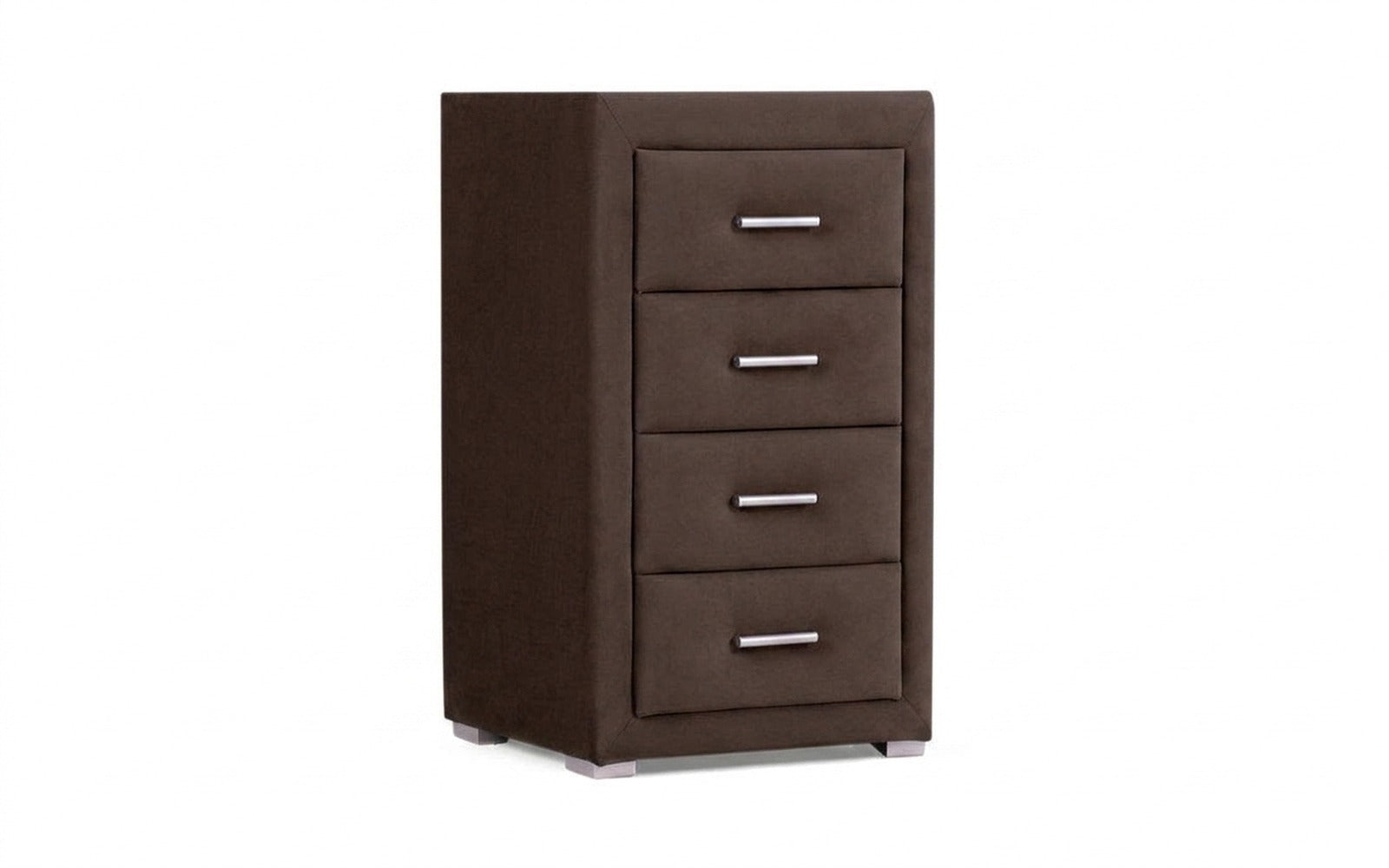 Richmond nightstand in Galaktika Brown fabric, product photo on white background