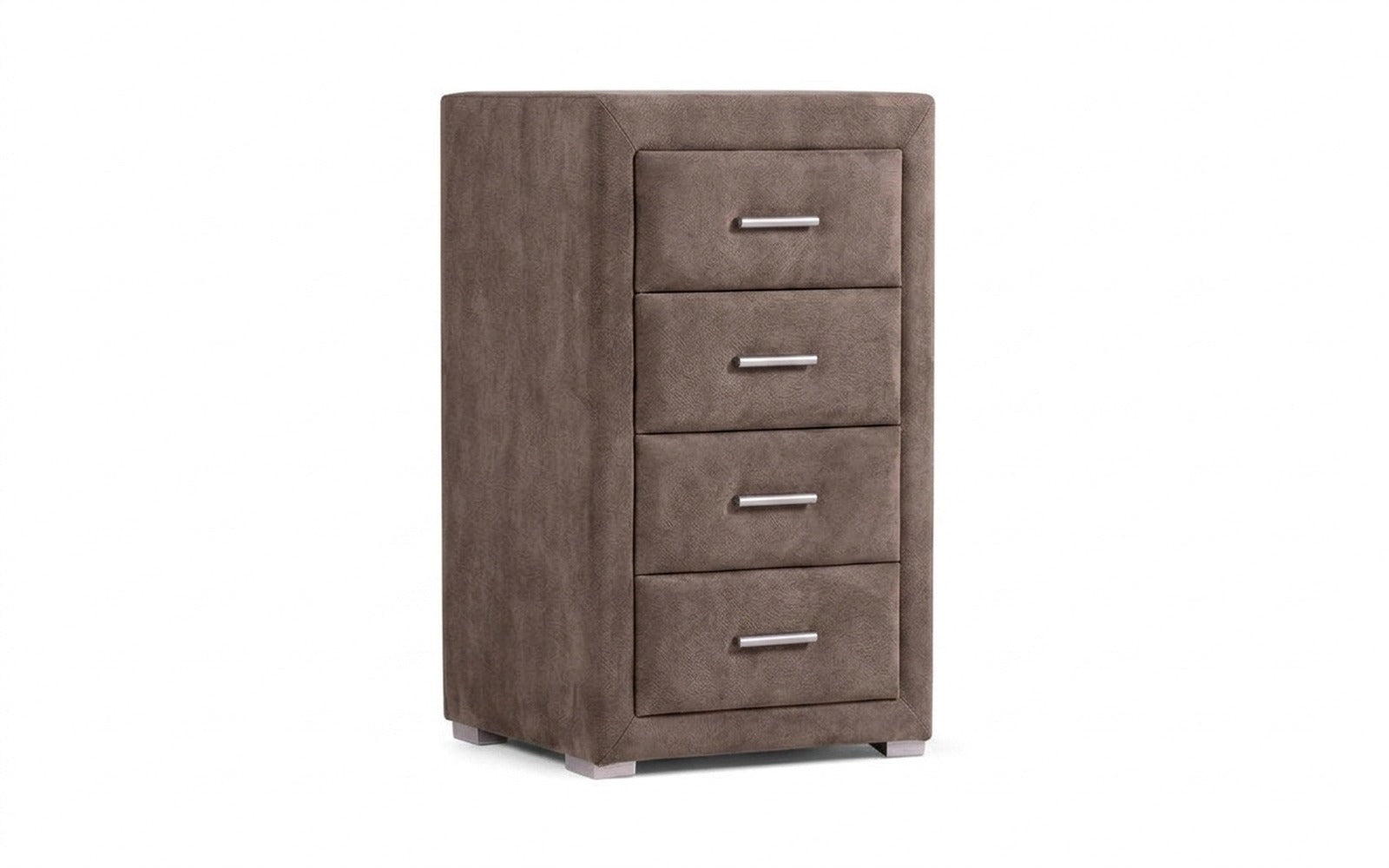Richmond nightstand in Galaktika Cacao fabric, product photo on white background