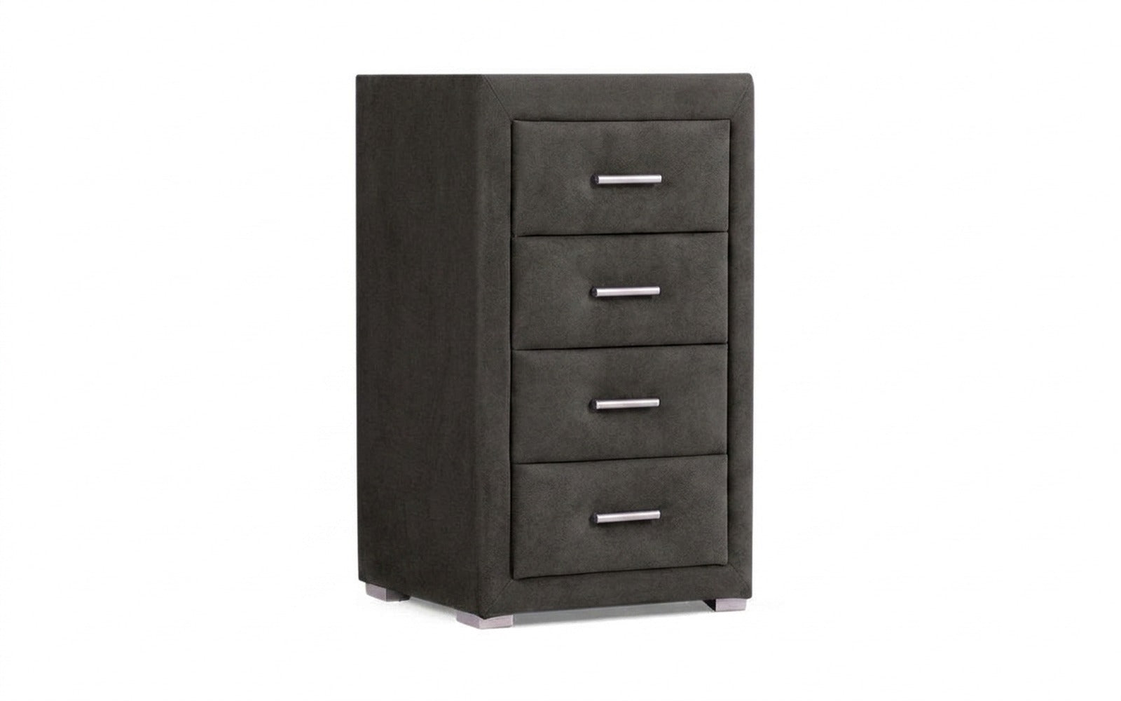 Richmond nightstand in Galaktika Grey fabric, product photo on white background