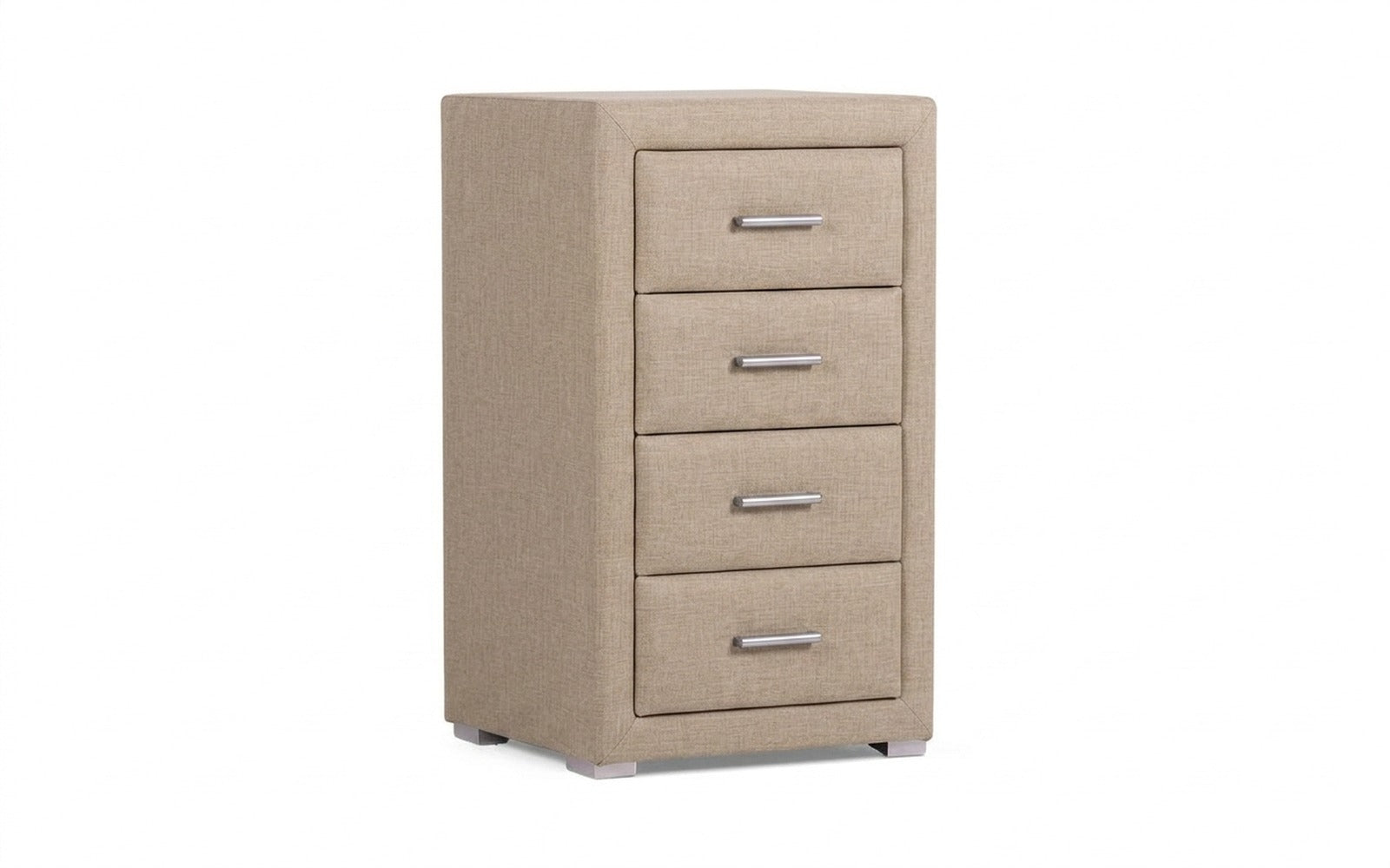 Richmond nightstand in Lidot Beige fabric, product photo on white background