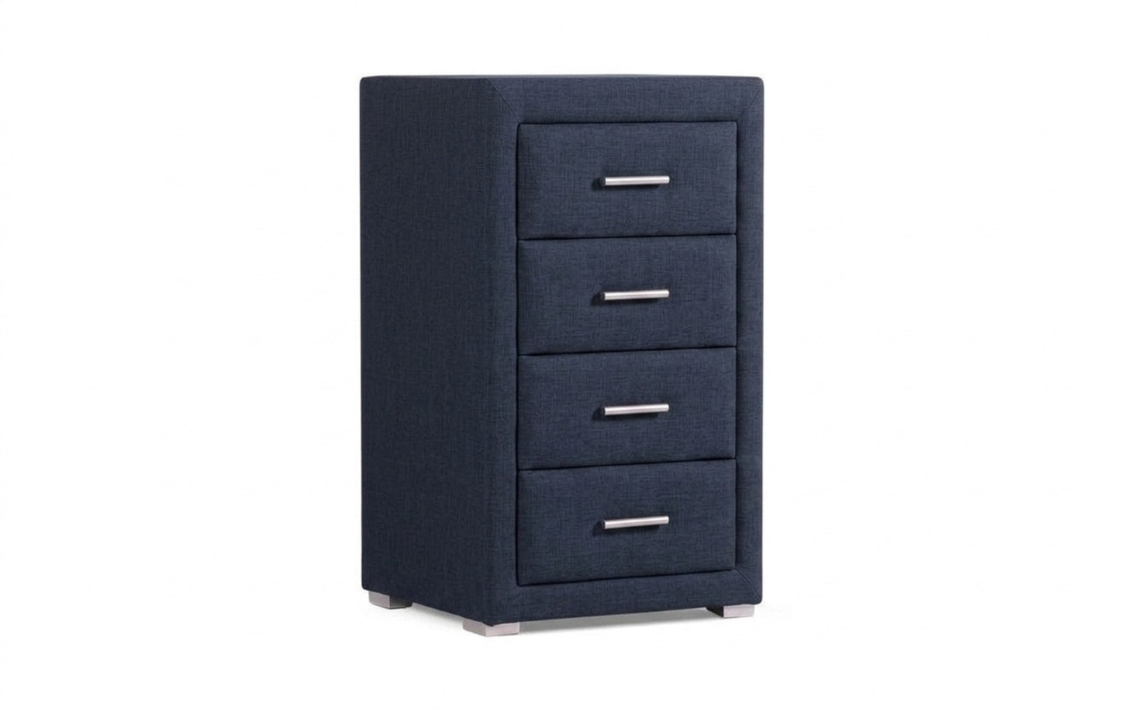 Richmond nightstand in Lidot Blue fabric, product photo on white background