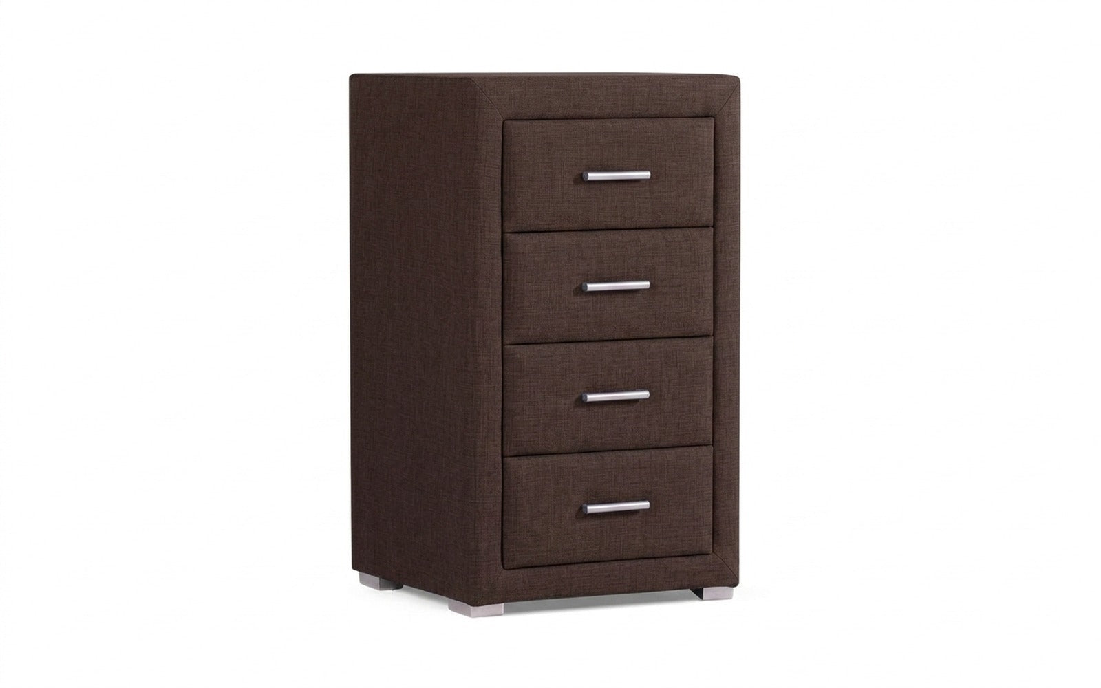 Richmond nightstand in Lidot Brown fabric, product photo on white background