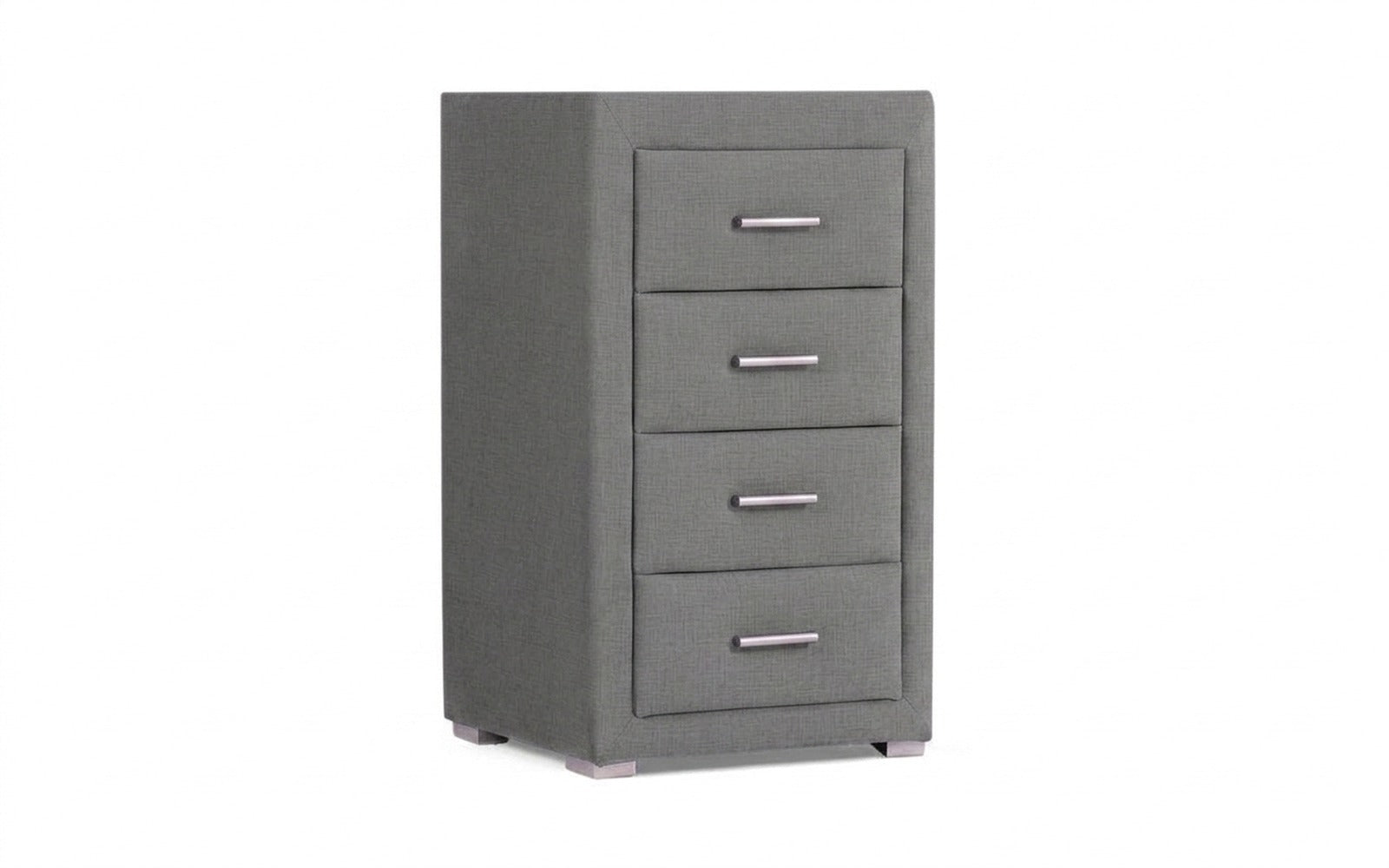 Richmond nightstand in Lidot Silver fabric, product photo on white background