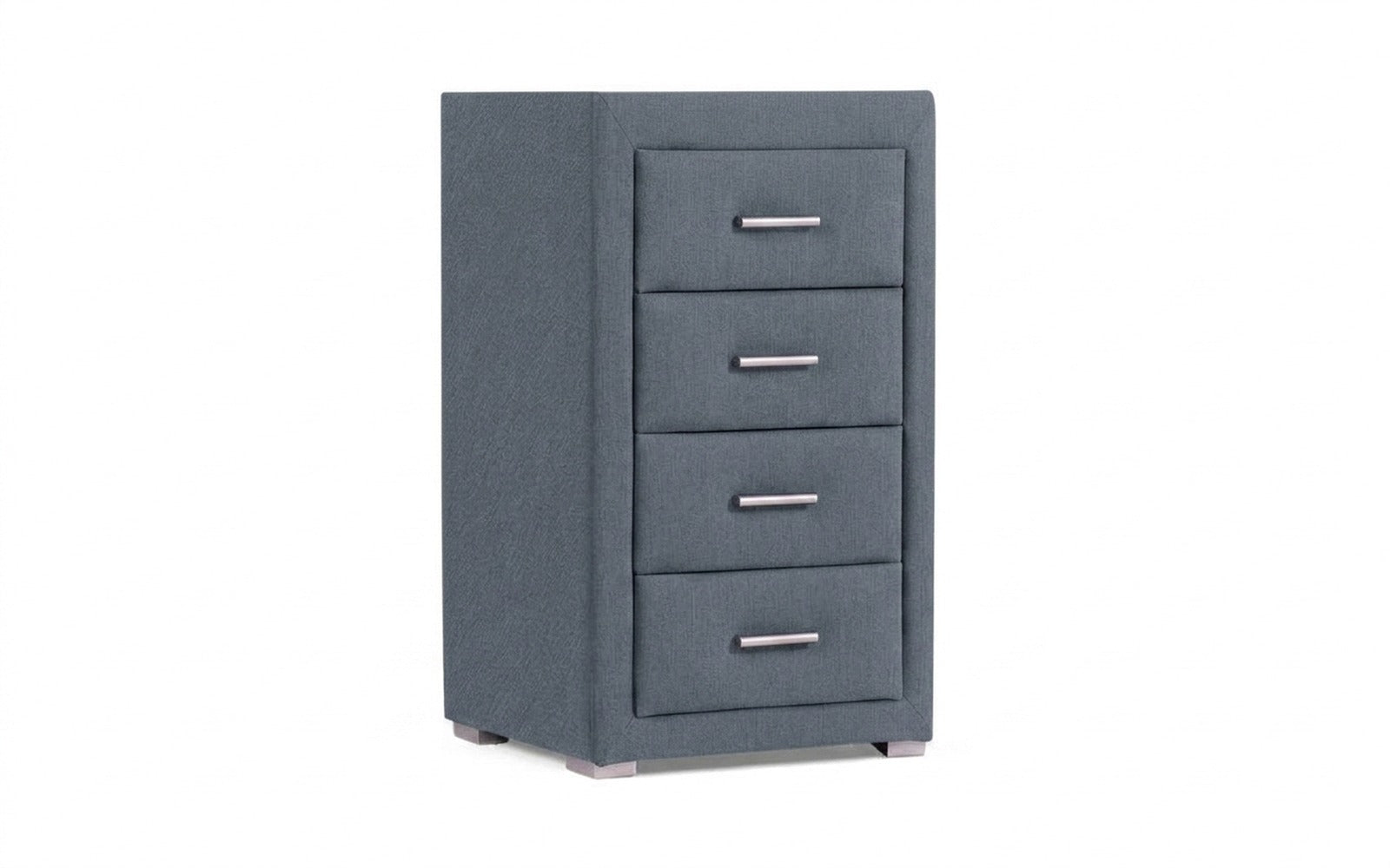 Richmond nightstand in Prime Blue fabric, product photo on white background