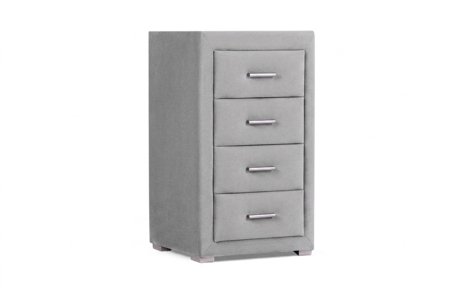 Richmond nightstand in Prime Grey fabric, product photo on white background