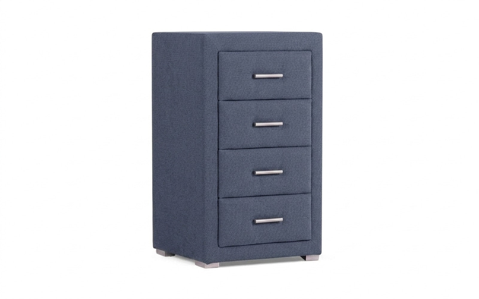 Richmond nightstand in Royal I Indigo fabric, product photo on white background