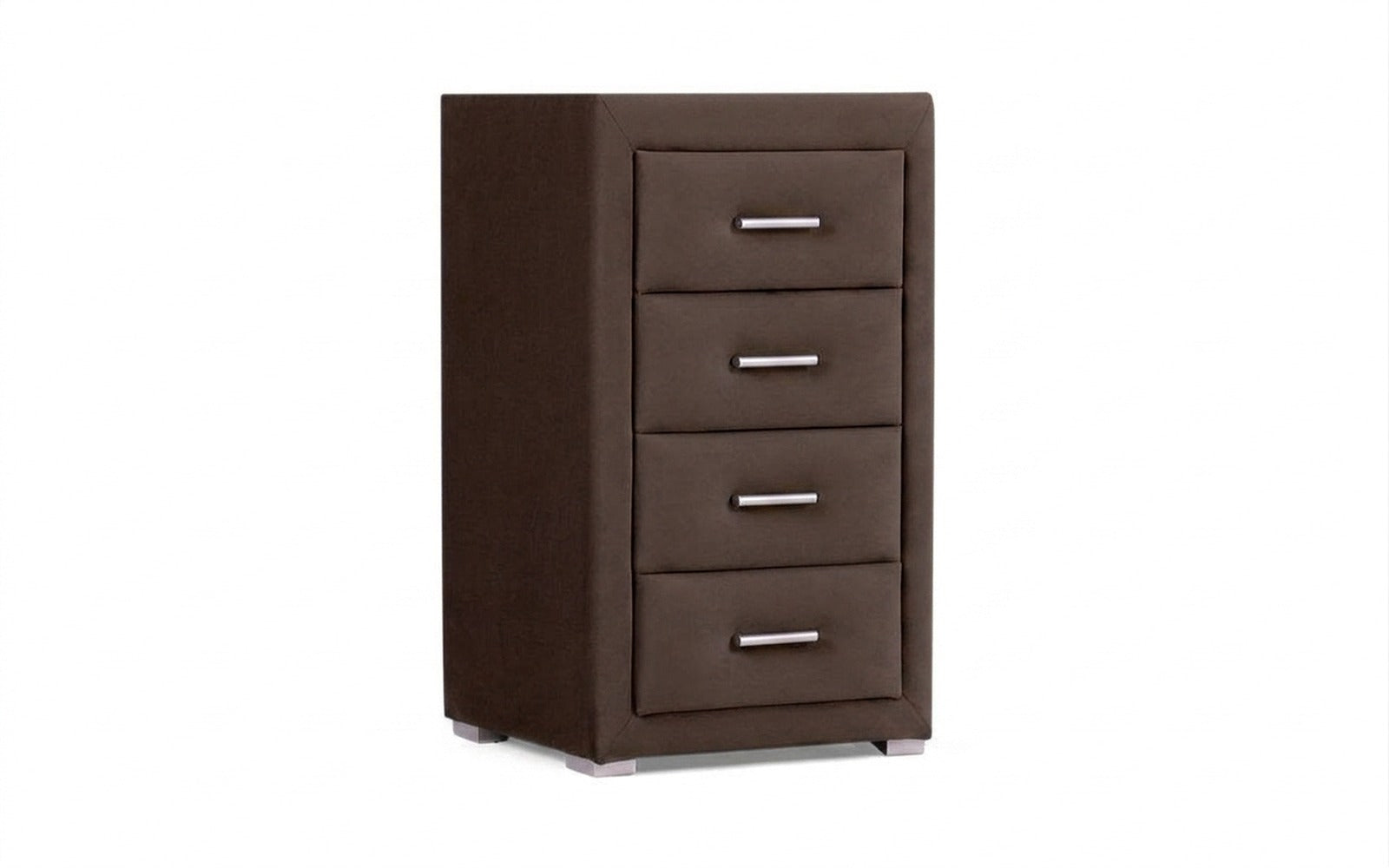 Richmond nightstand in Sky Velvet 02 fabric, product photo on white background