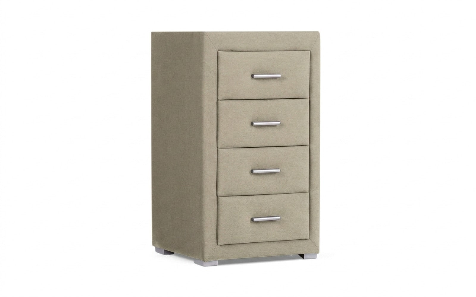 Richmond nightstand in Sky Velvet 03 fabric, product photo on white background