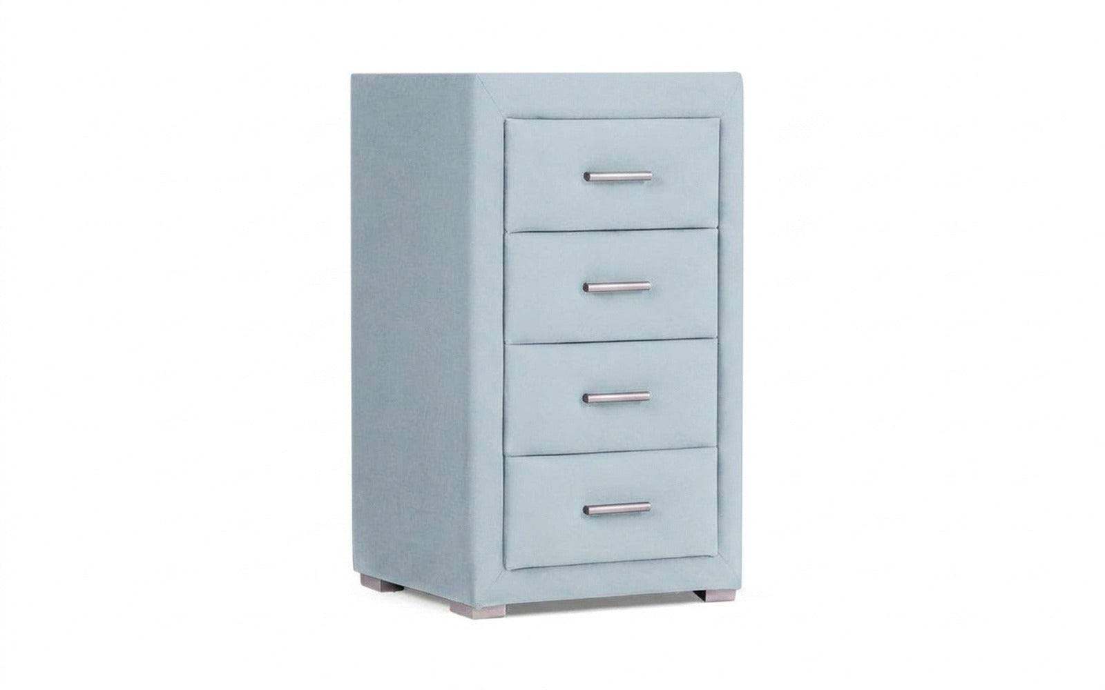 Richmond nightstand in Sky Velvet 18 fabric, product photo on white background