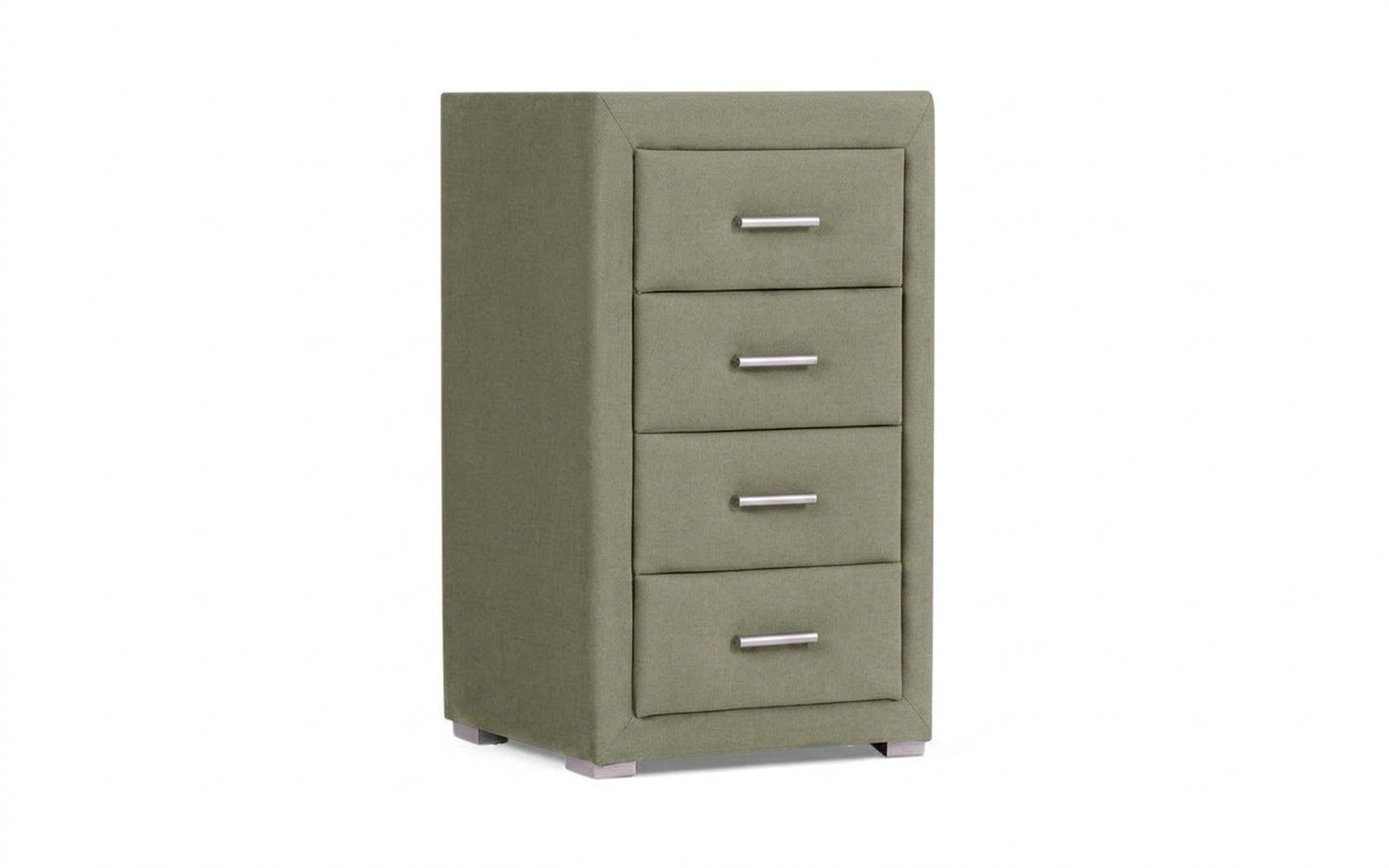 Richmond nightstand in Sky Velvet 251 fabric, product photo on white background