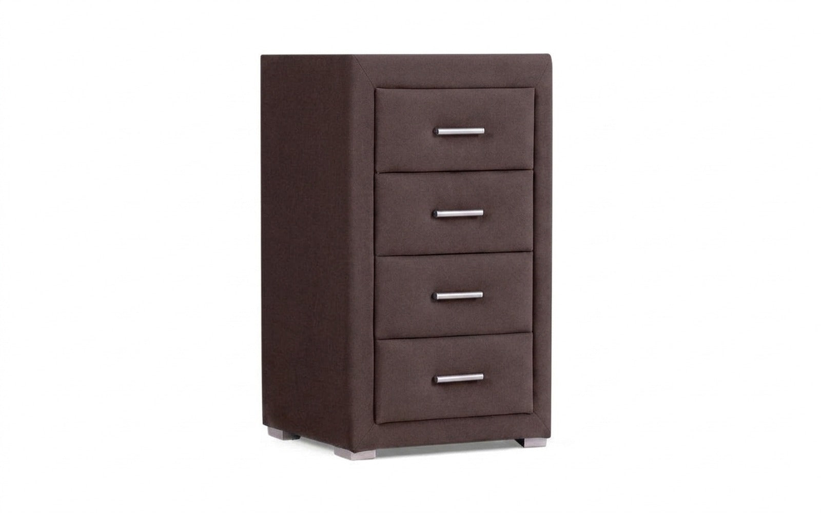 Richmond nightstand in Sky Velvet 253 fabric, product photo on white background