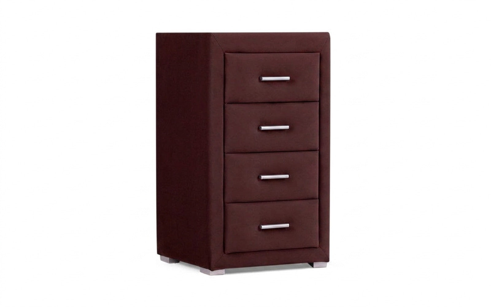 Richmond nightstand in Sky Velvet 32 fabric, product photo on white background