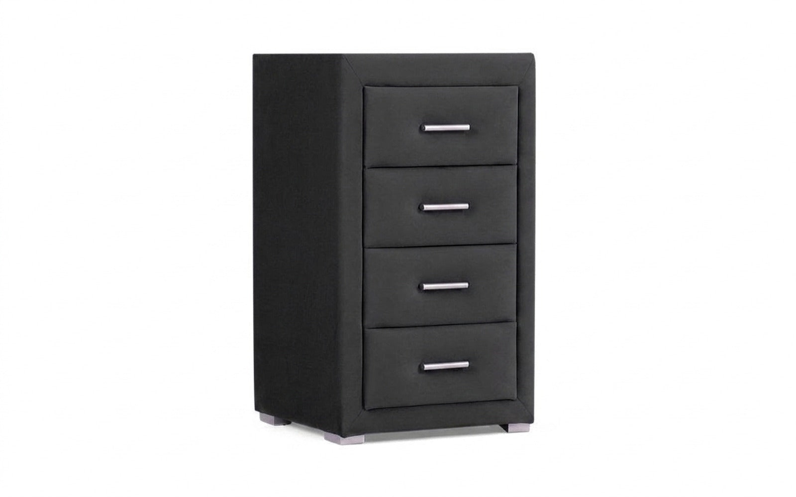 Richmond nightstand in Sky Velvet 38 fabric, product photo on white background