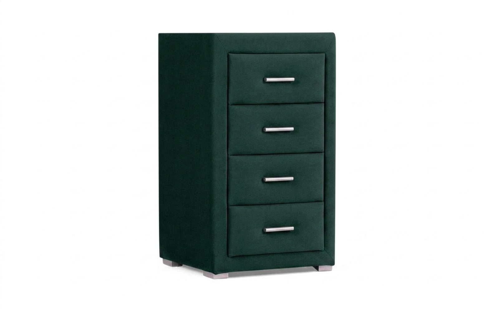 Richmond nightstand in Sky Velvet 42 fabric, product photo on white background