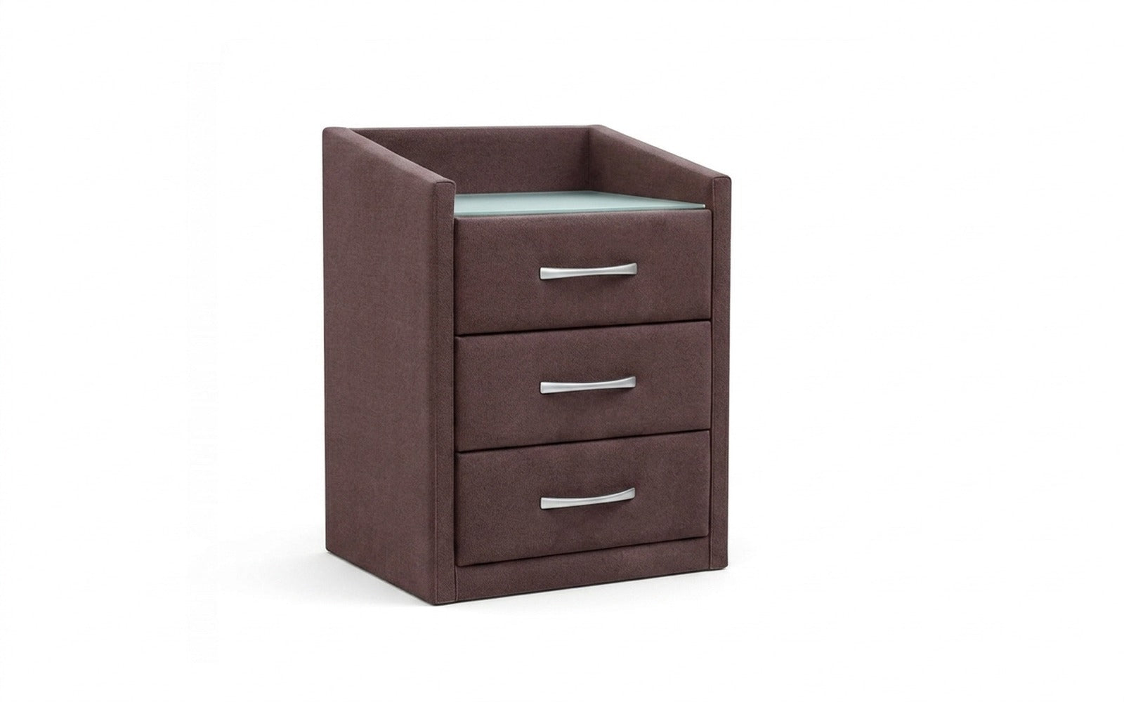 Teffi nightstand in Casanova Lilac fabric, product photo on white background