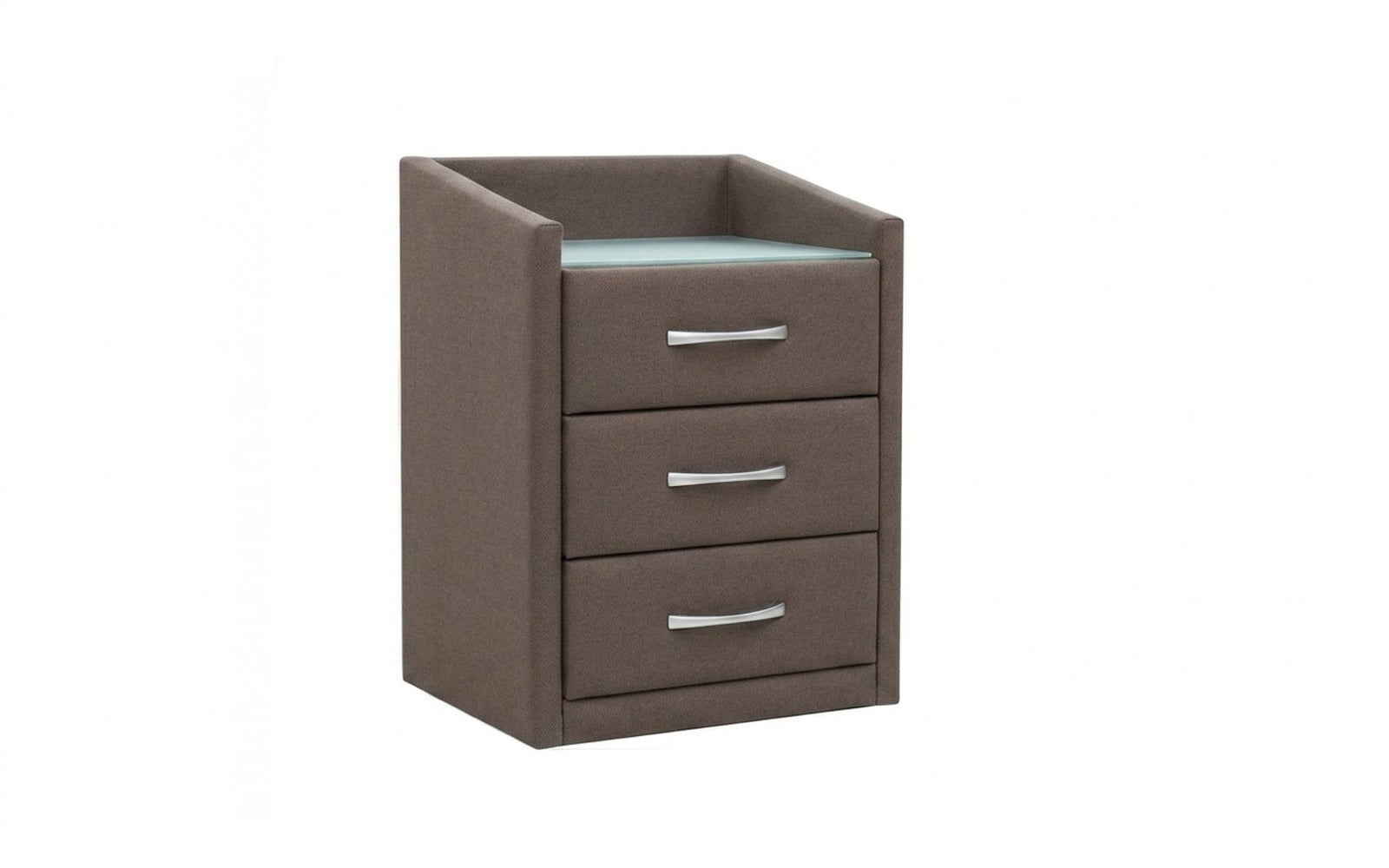 Teffi nightstand in Dumont 08 fabric, product photo on white background