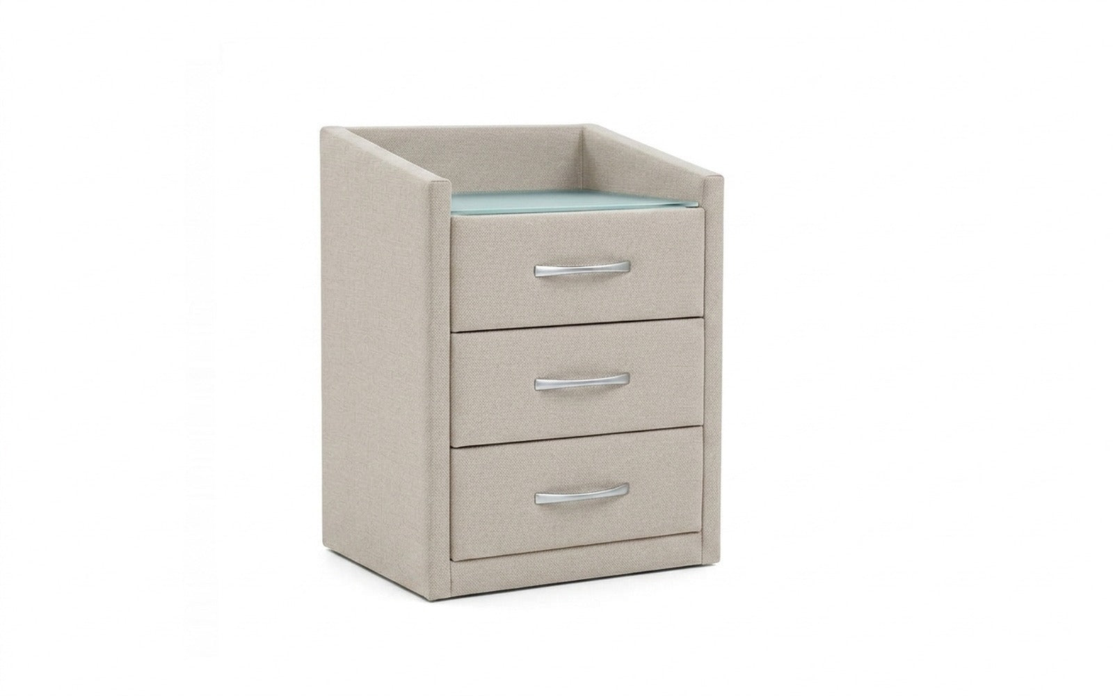 Teffi nightstand in Forte 01 fabric, product photo on white background
