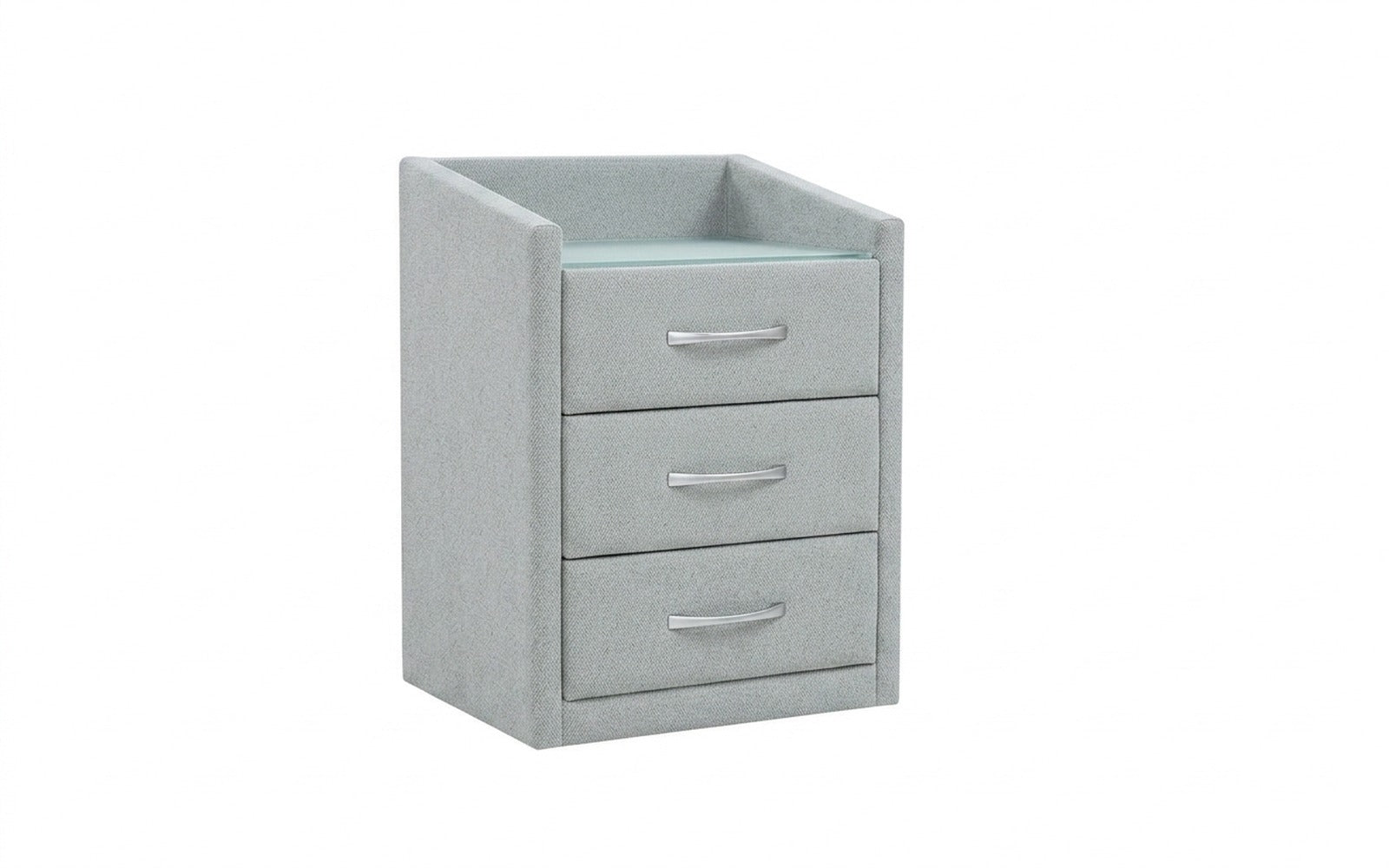 Teffi nightstand in Royal I Aqua fabric, product photo on white background