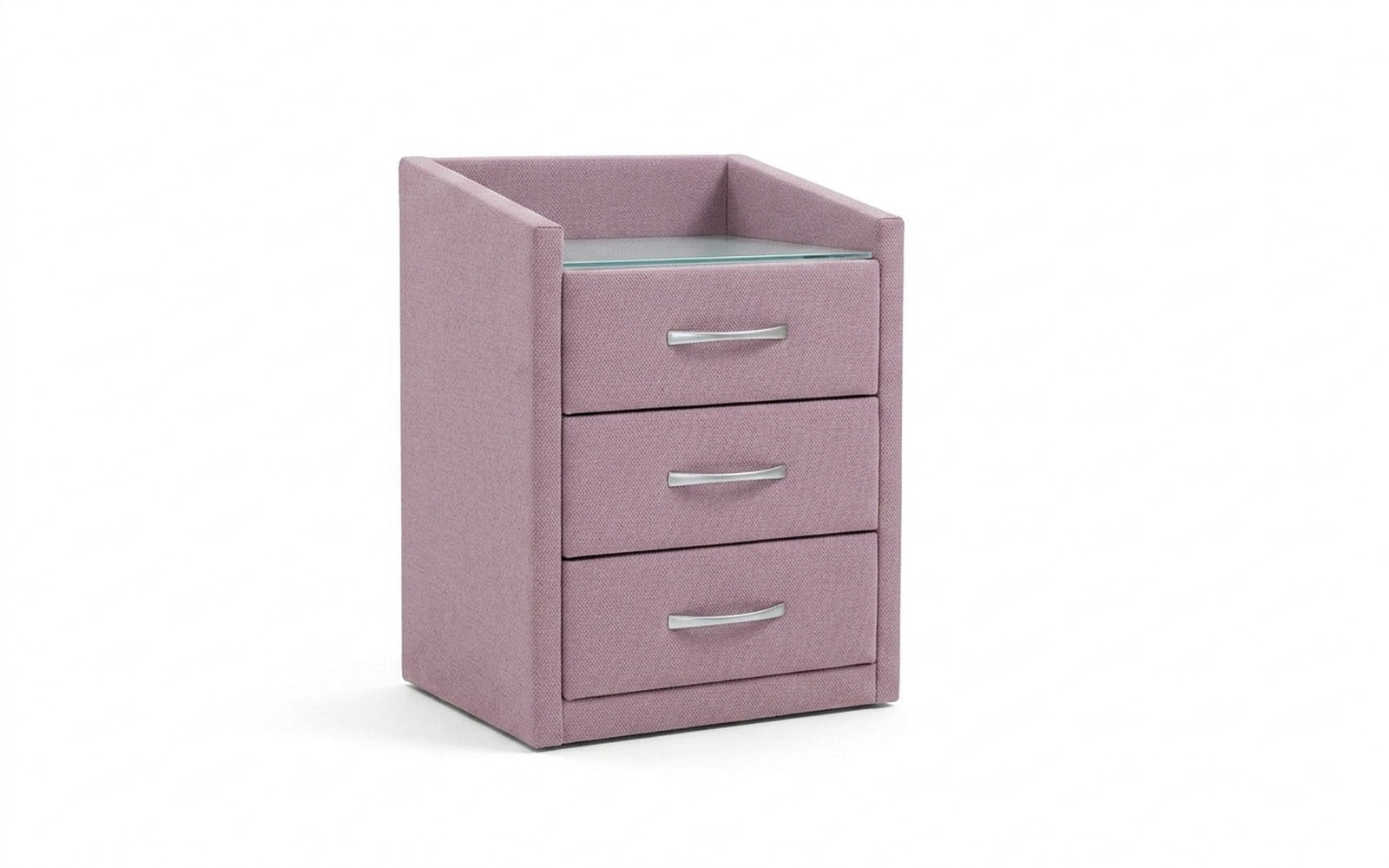 Teffi nightstand in Royal I Lavanda fabric, product photo on white background