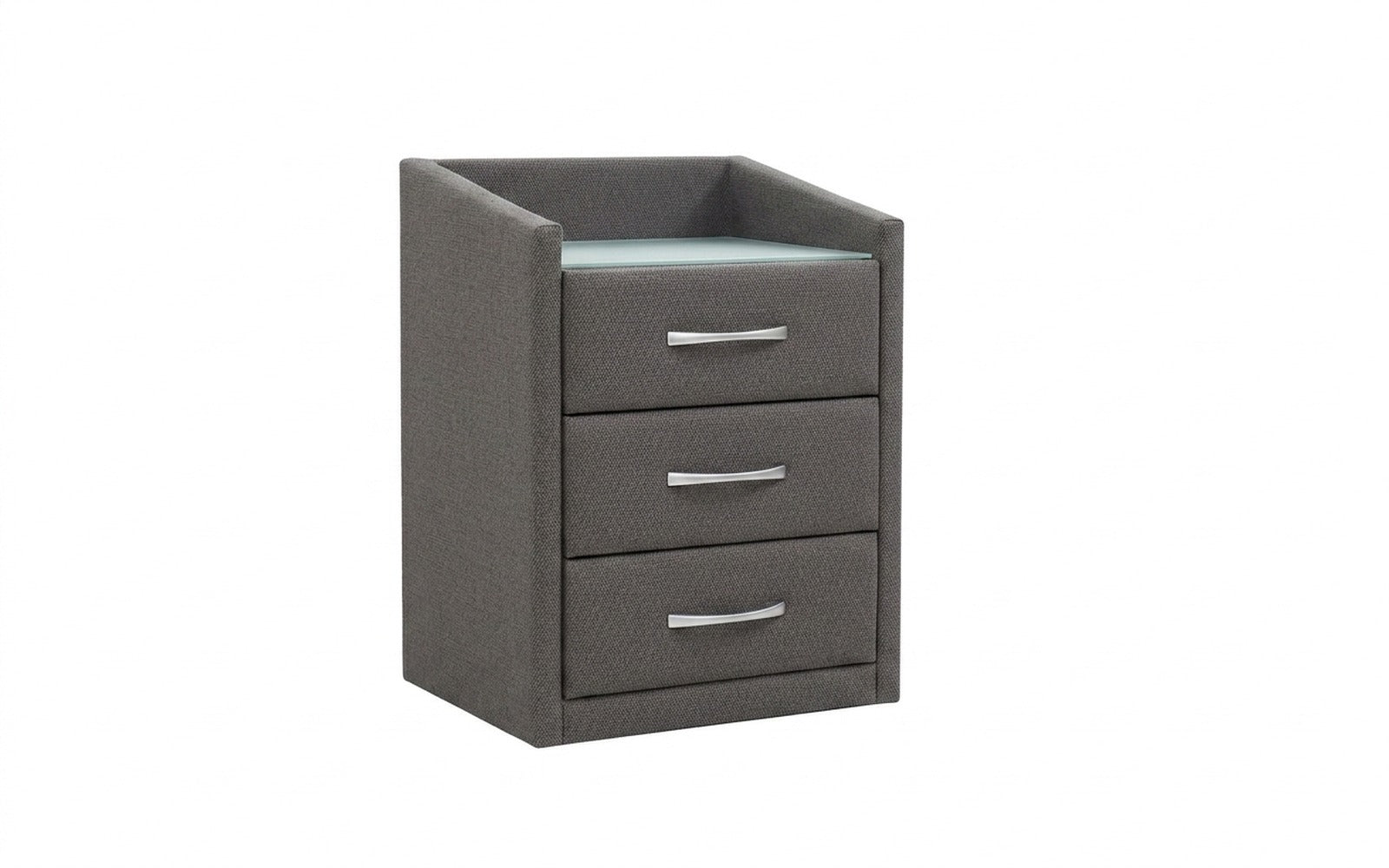 Teffi nightstand in Royal I Mist fabric, product photo on white background