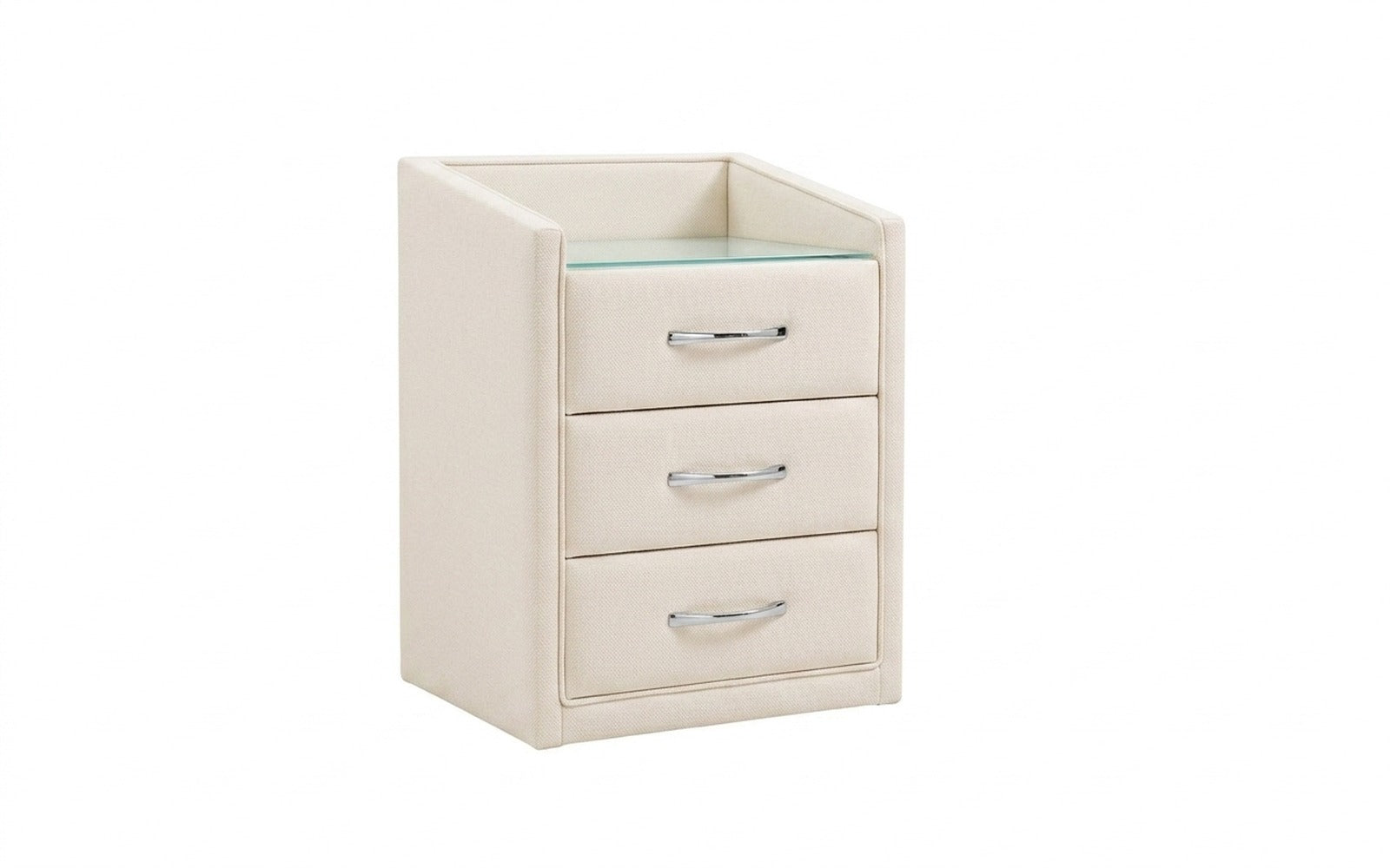 Teffi nightstand in Royal I Plombir fabric, product photo on white background