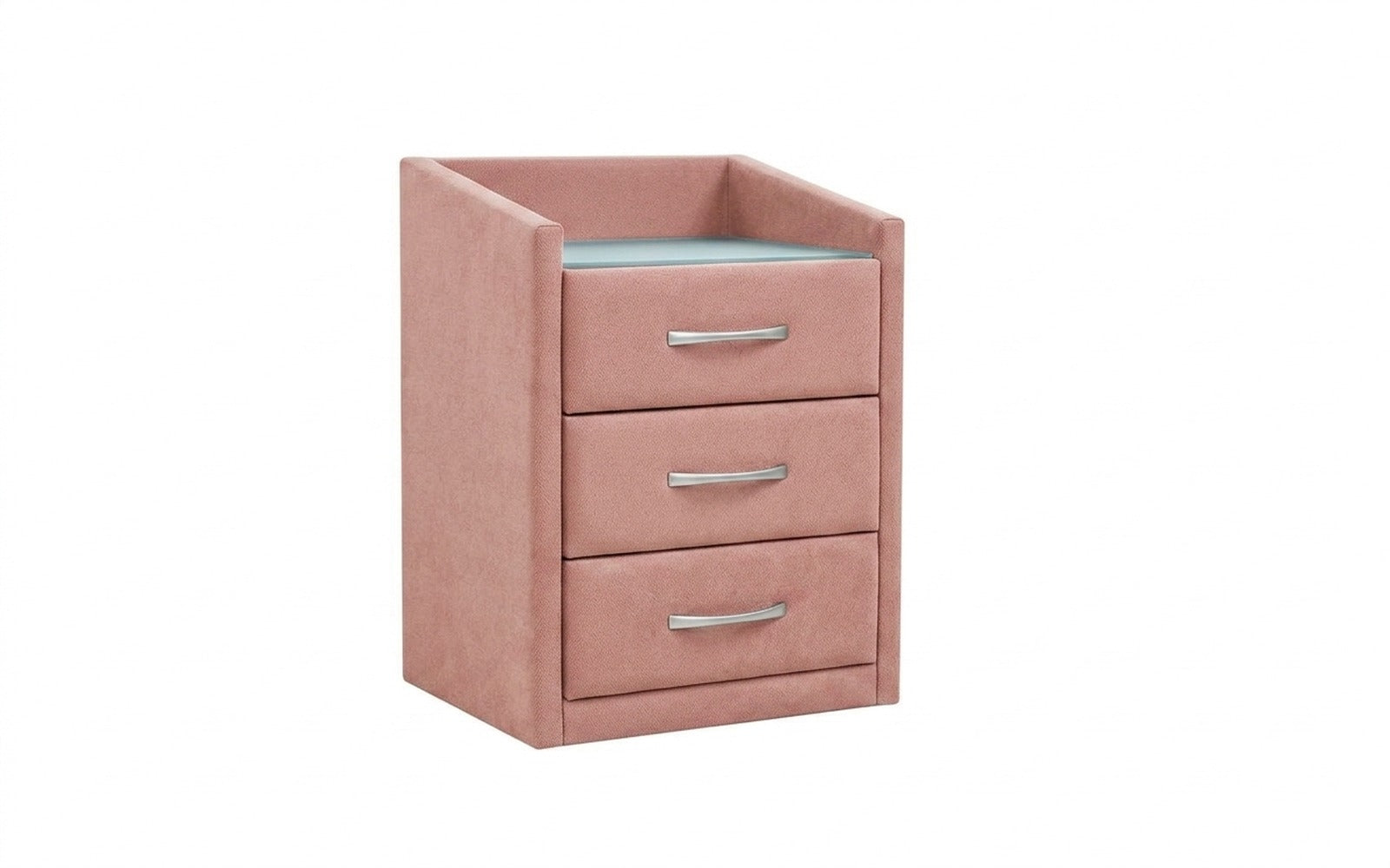 Teffi nightstand in Royal I Sorbet fabric, product photo on white background