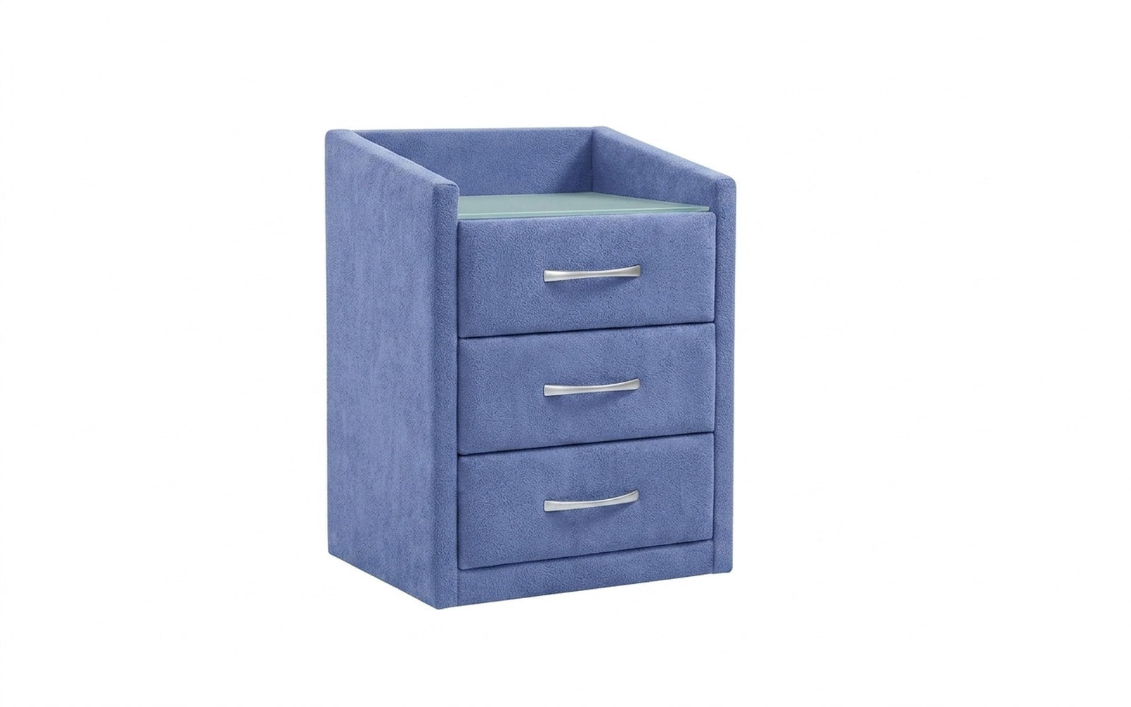 Teffi nightstand in Velutto 48 fabric, product photo on white background