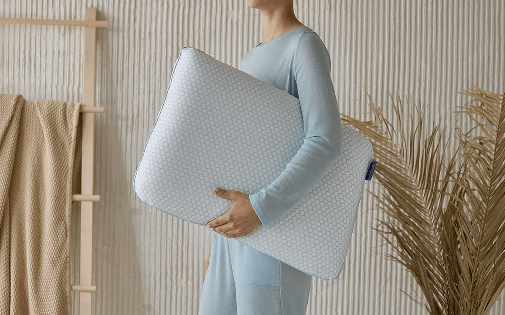 Alpha Cool pillow in a bedroom interior, view 1